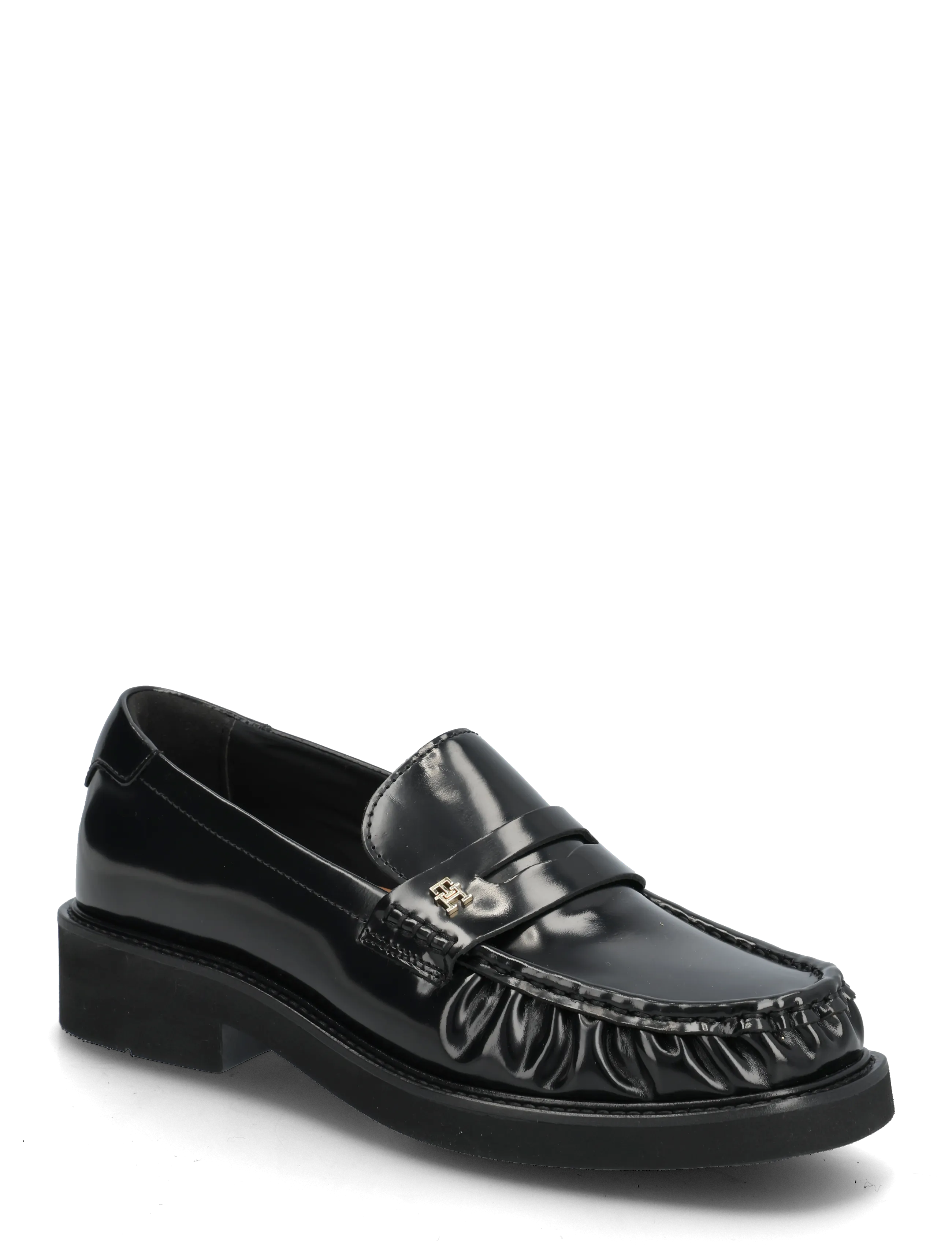 Tommy Hilfiger TH SQUARE TOE ABRASIVATO LOAFER - Transitional Layering - BLACK / black