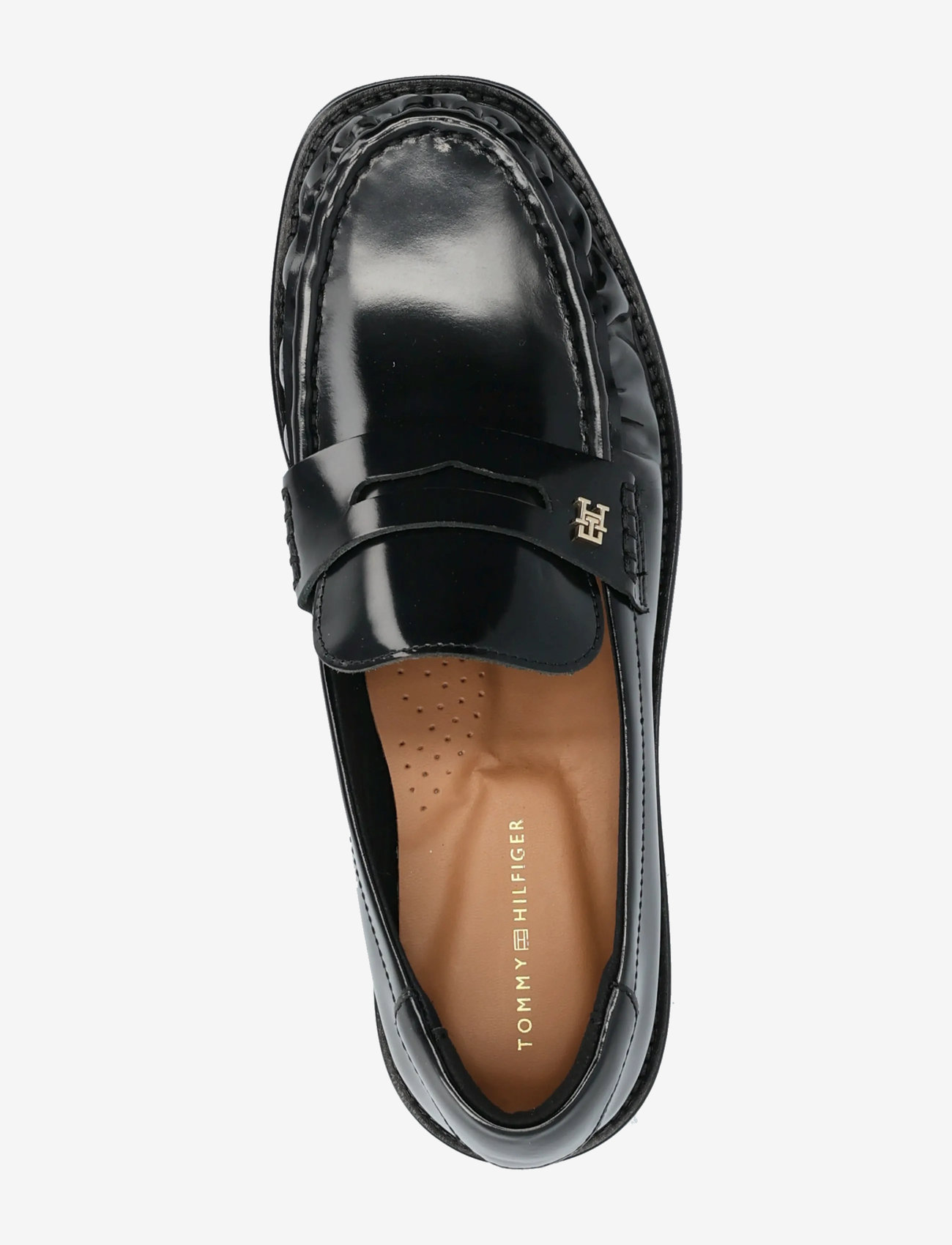Tommy Hilfiger - TH SQUARE TOE ABRASIVATO LOAFER - erilised sündmused - black - 3