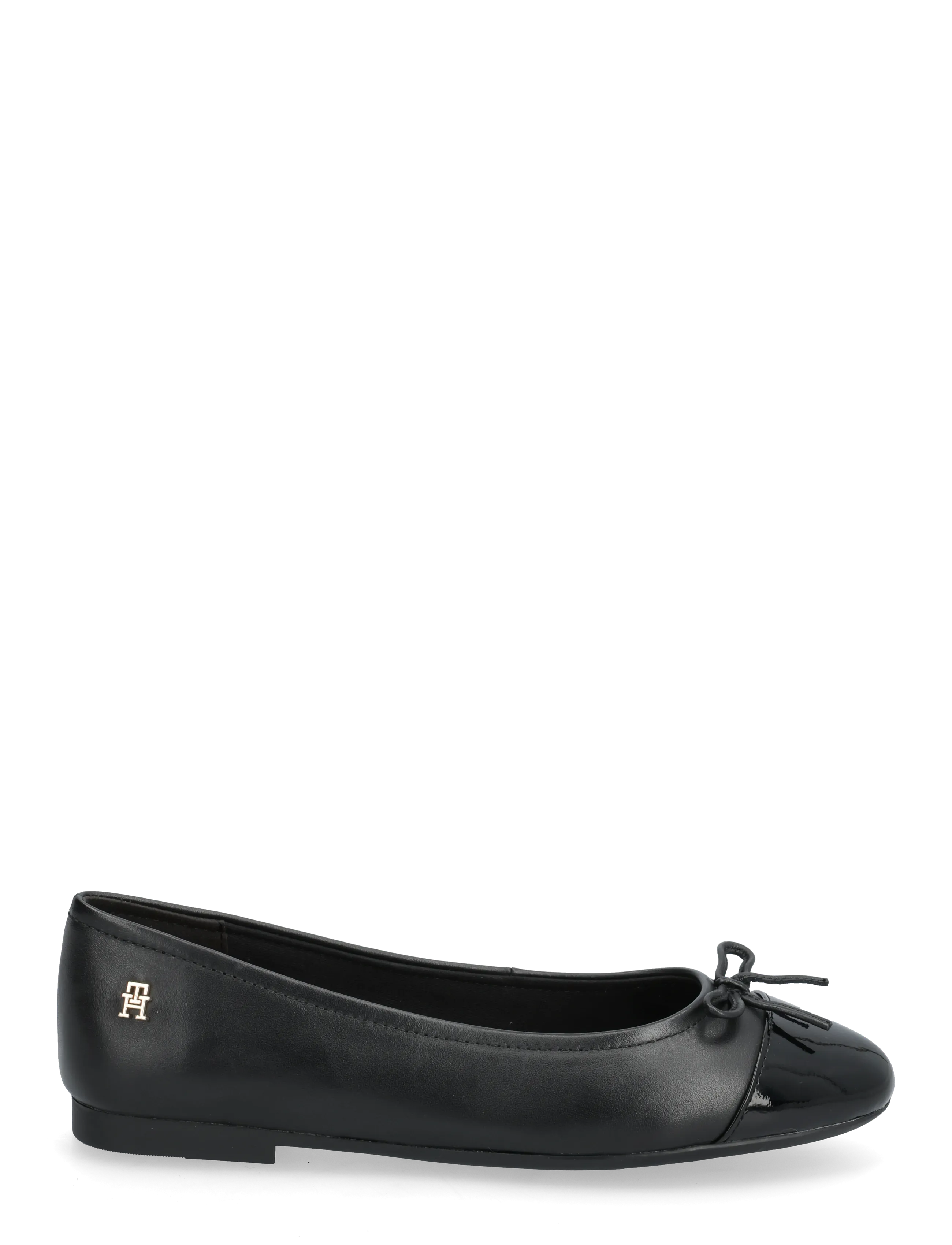 Tommy Hilfiger - PATENT TOE-CAP LTHR BALLERINA - black - 1