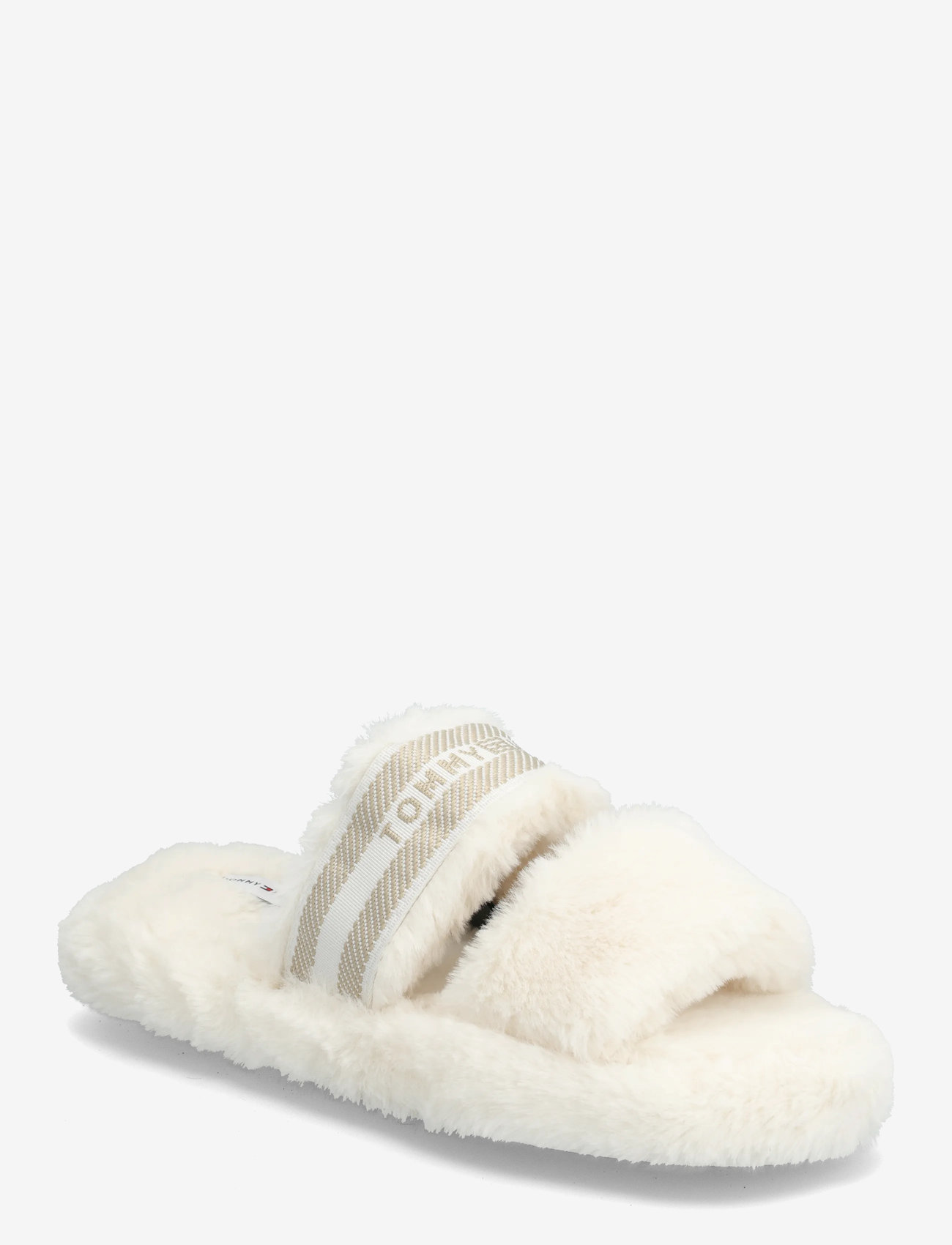 Tommy Hilfiger - HILFIGER FUR SLIPPER - hausschuhe - ancient white - 0