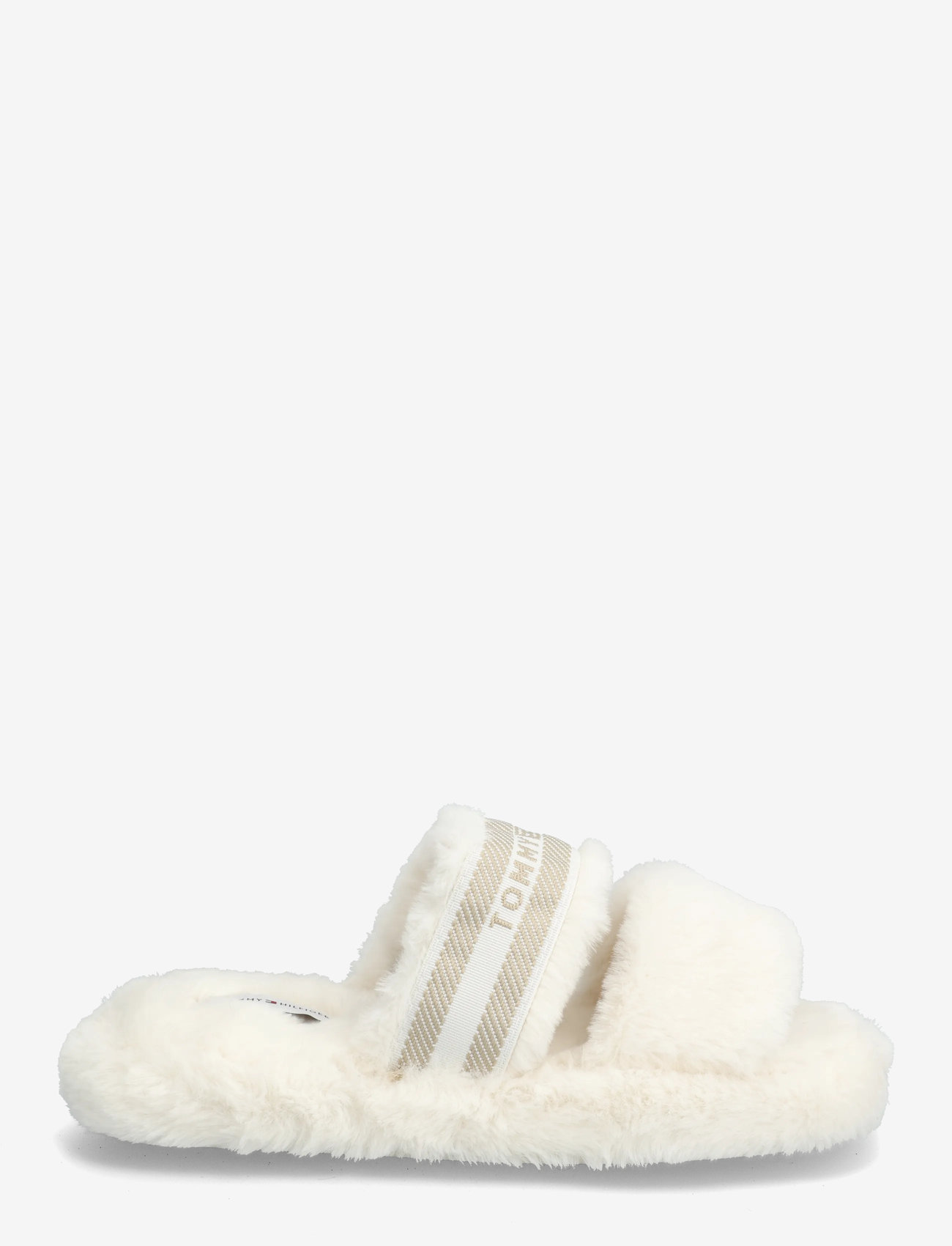 Tommy Hilfiger - HILFIGER FUR SLIPPER - hausschuhe - ancient white - 1