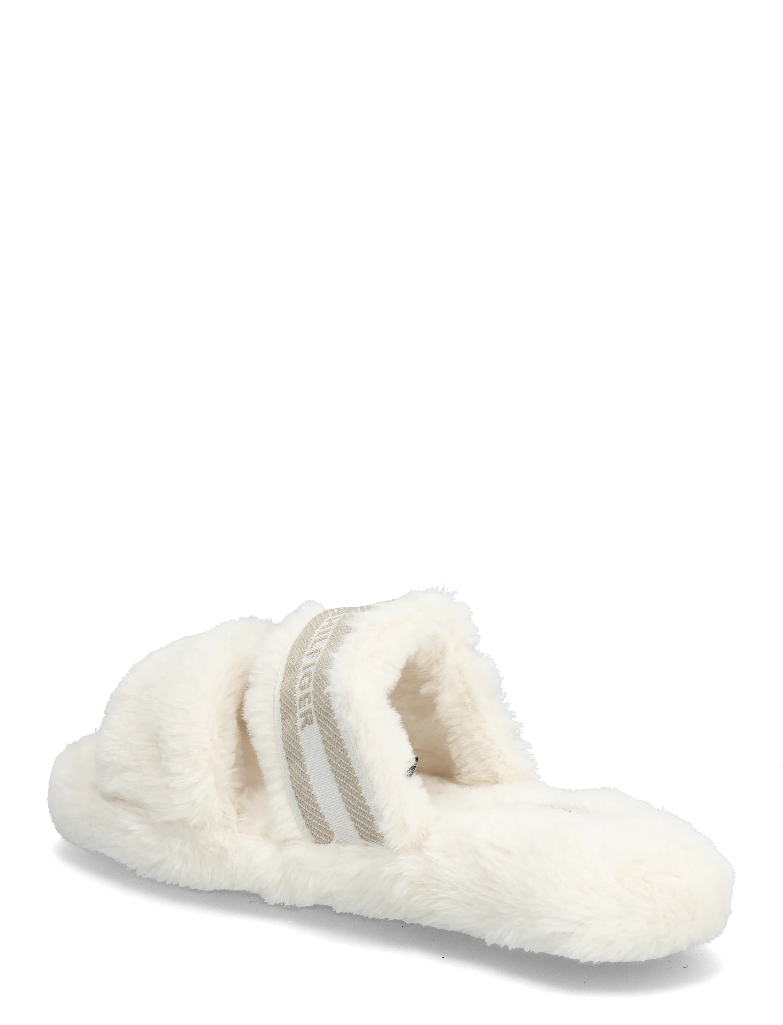 Tommy Hilfiger - HILFIGER FUR SLIPPER - slippers - ancient white - 2