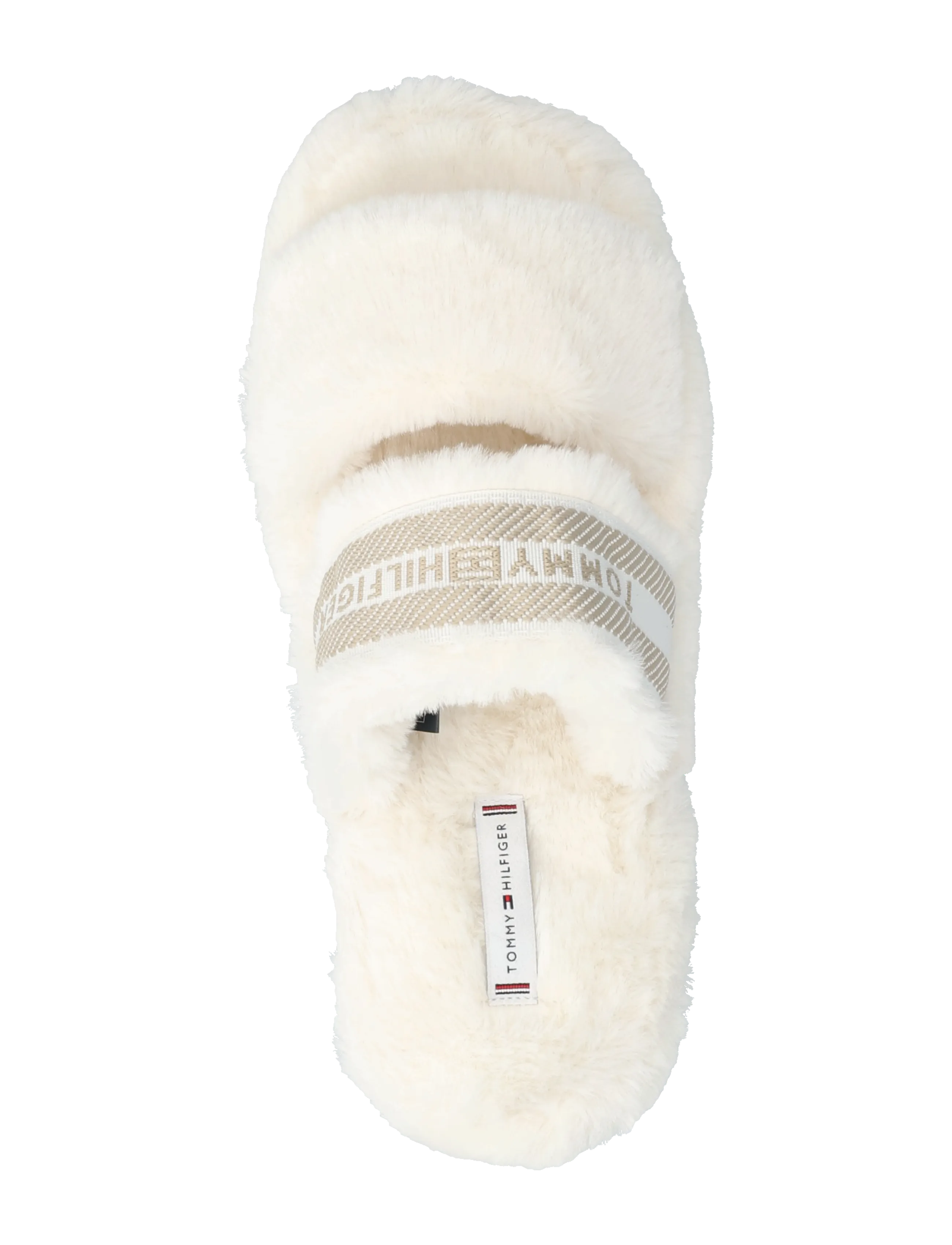 Tommy Hilfiger - HILFIGER FUR SLIPPER - slippers - ancient white - 3