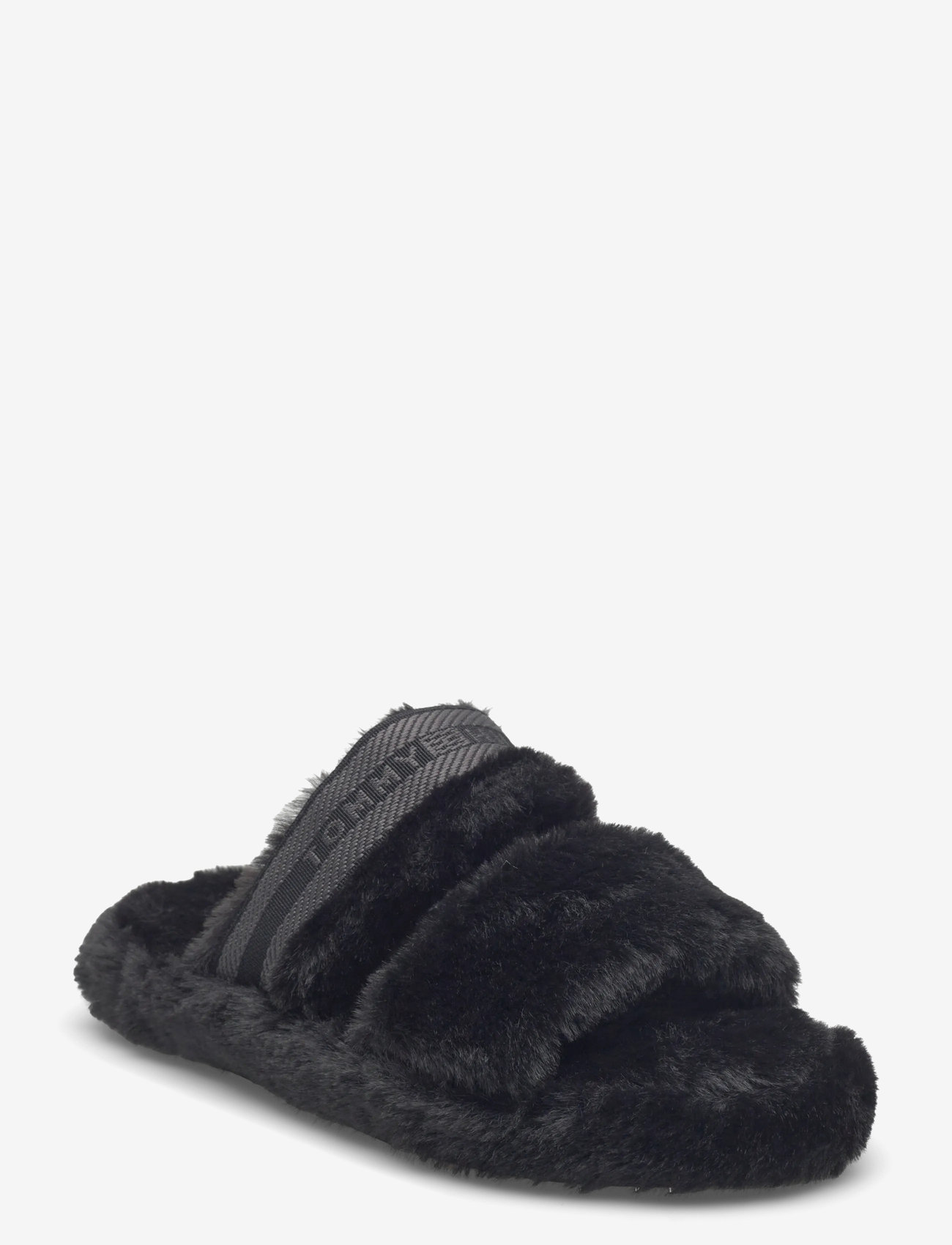 Tommy Hilfiger - HILFIGER FUR SLIPPER - vardagsstil - black - 0
