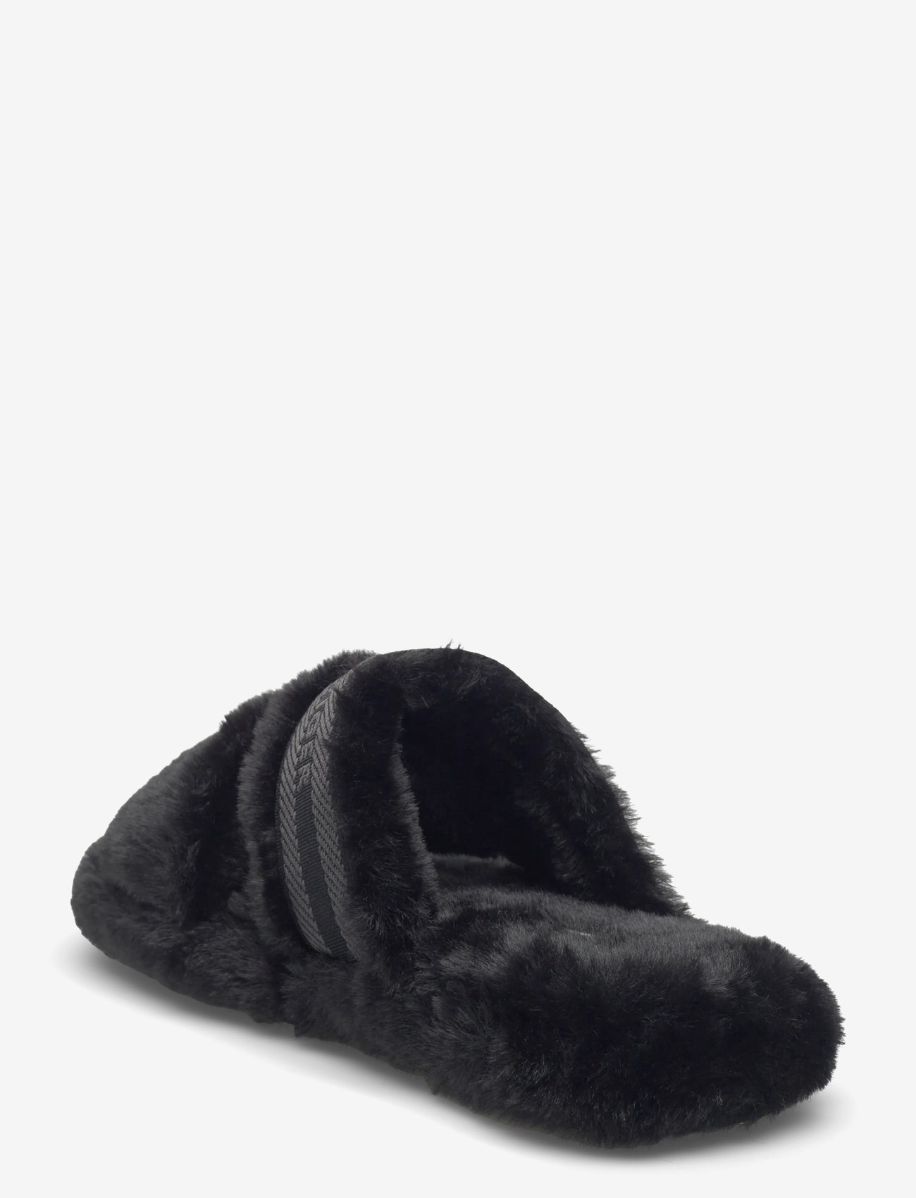 Tommy Hilfiger - HILFIGER FUR SLIPPER - vardagsstil - black - 2