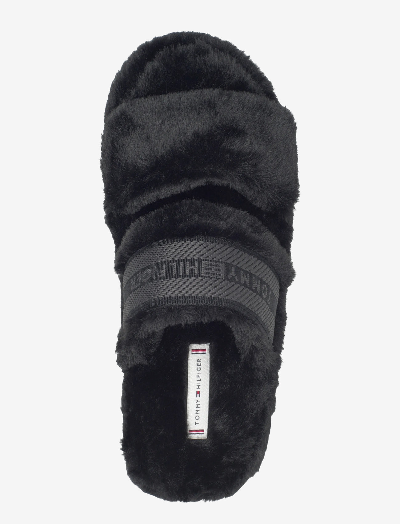Tommy Hilfiger - HILFIGER FUR SLIPPER - vardagsstil - black - 3