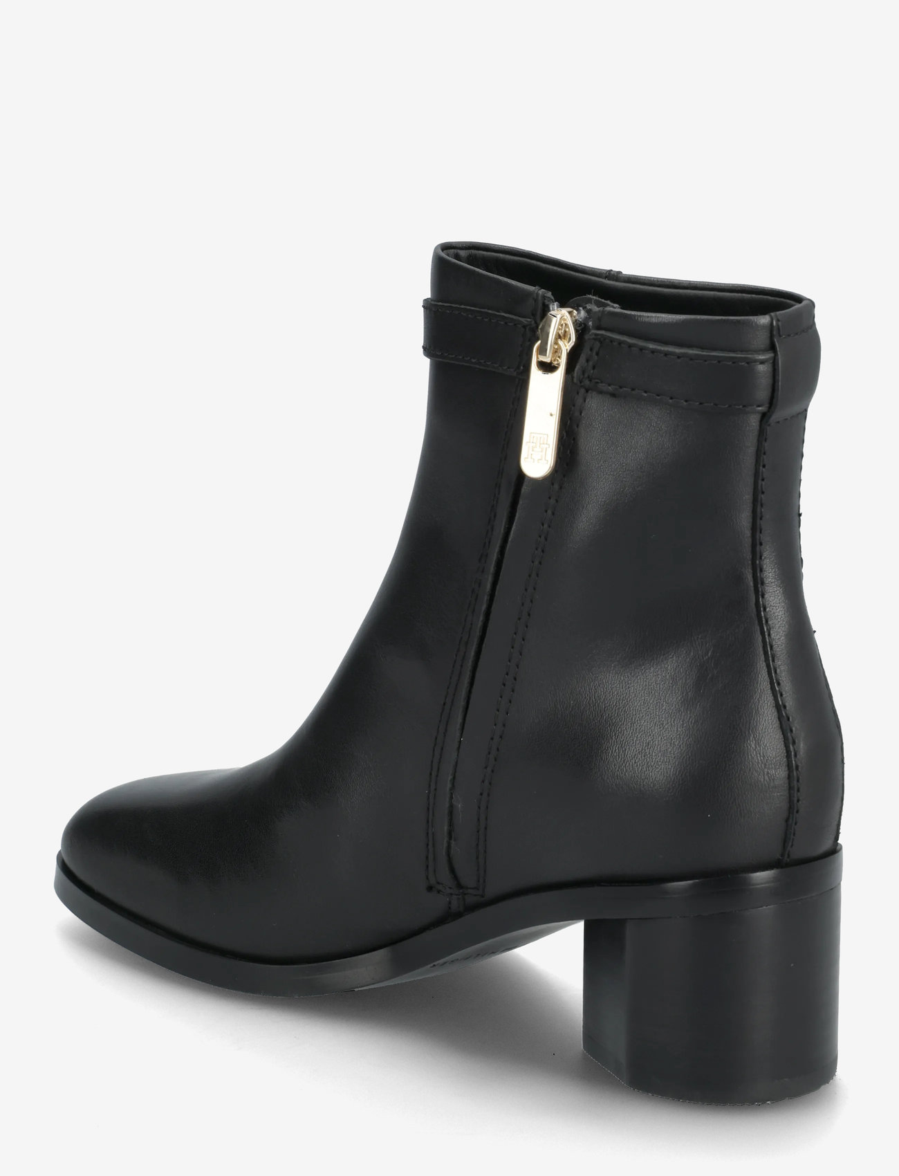 Tommy Hilfiger - TH BUCKLE RIDING MID HEEL BOOTIE - stövletter - black - 2