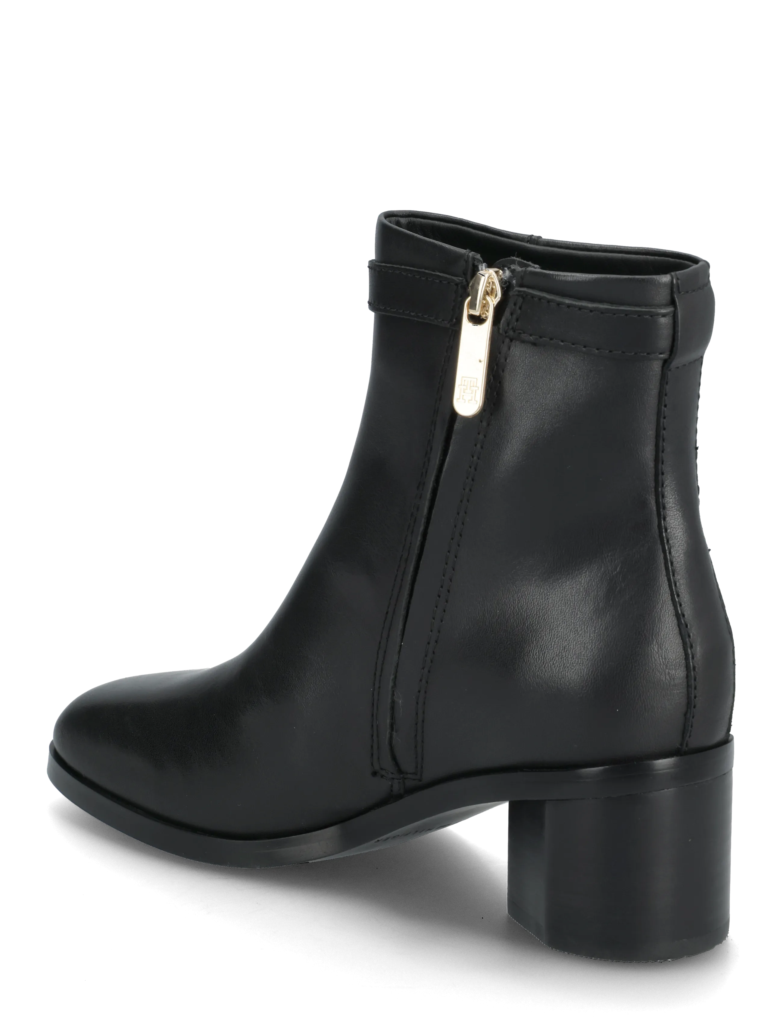 Tommy Hilfiger - TH BUCKLE RIDING MID HEEL BOOTIE - ankelboots med hæl - black - 2