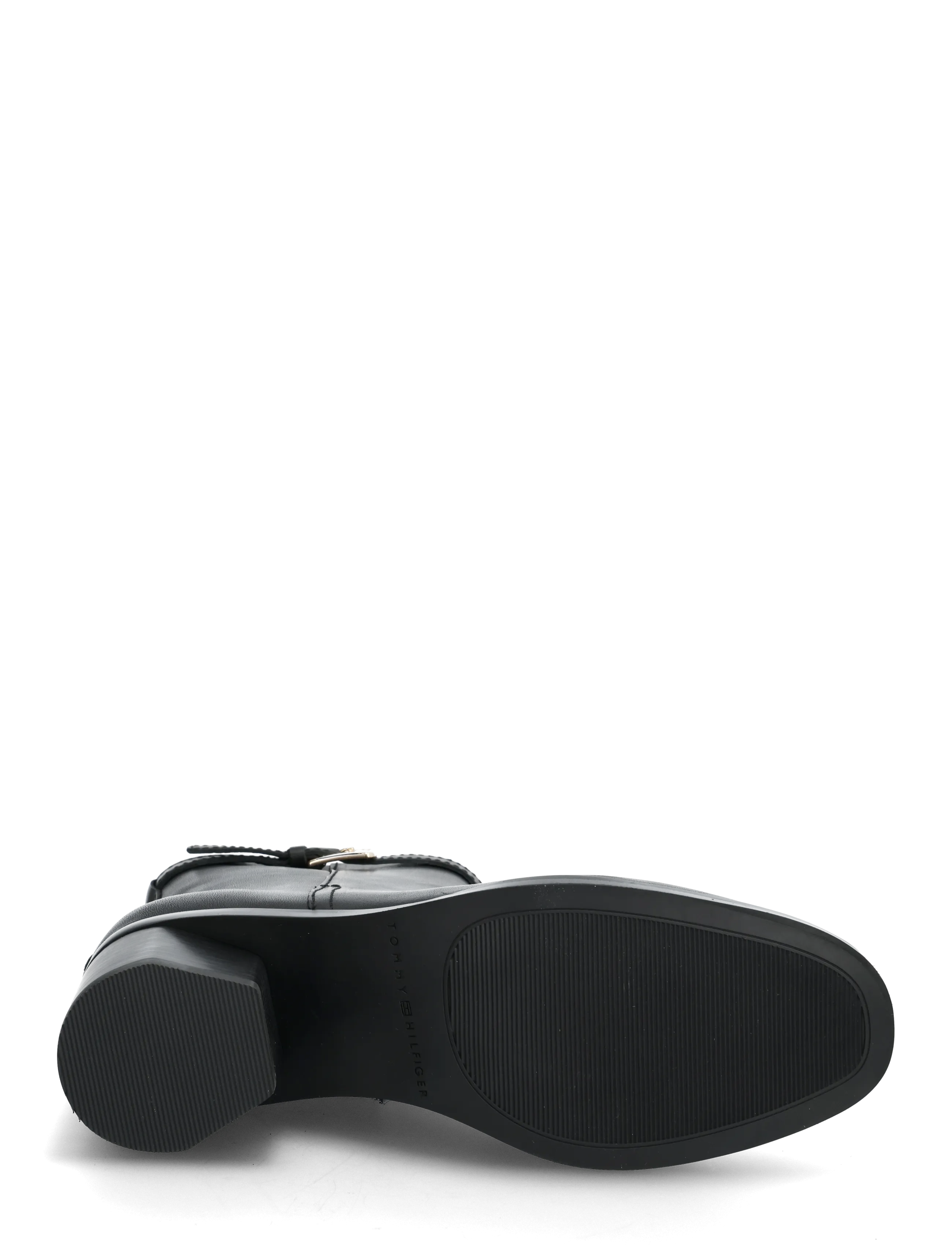 Tommy Hilfiger - TH BUCKLE RIDING MID HEEL BOOTIE - ankelboots med hæl - black - 4