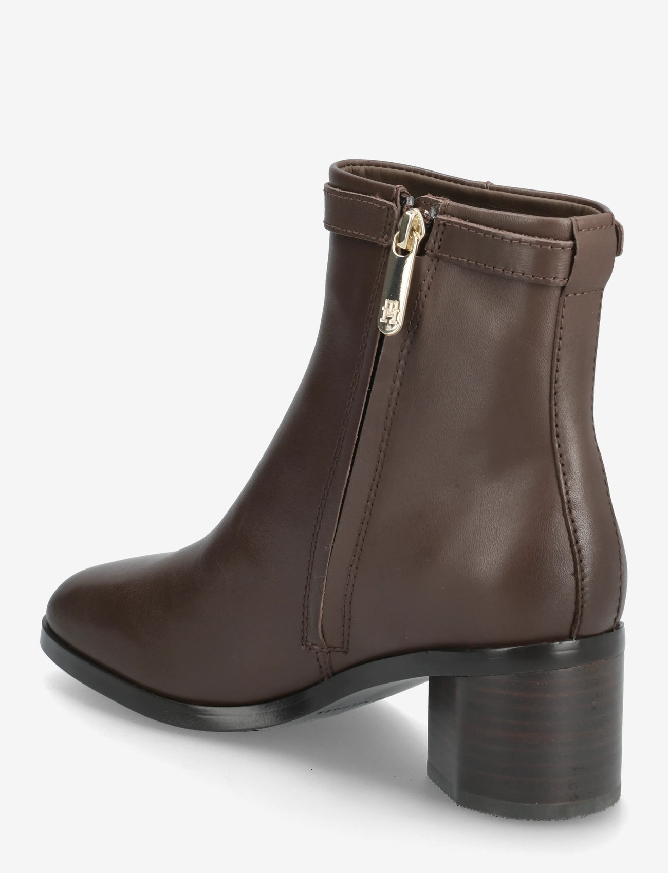 Tommy Hilfiger - TH BUCKLE RIDING MID HEEL BOOTIE - stövletter - legacy brown - 2