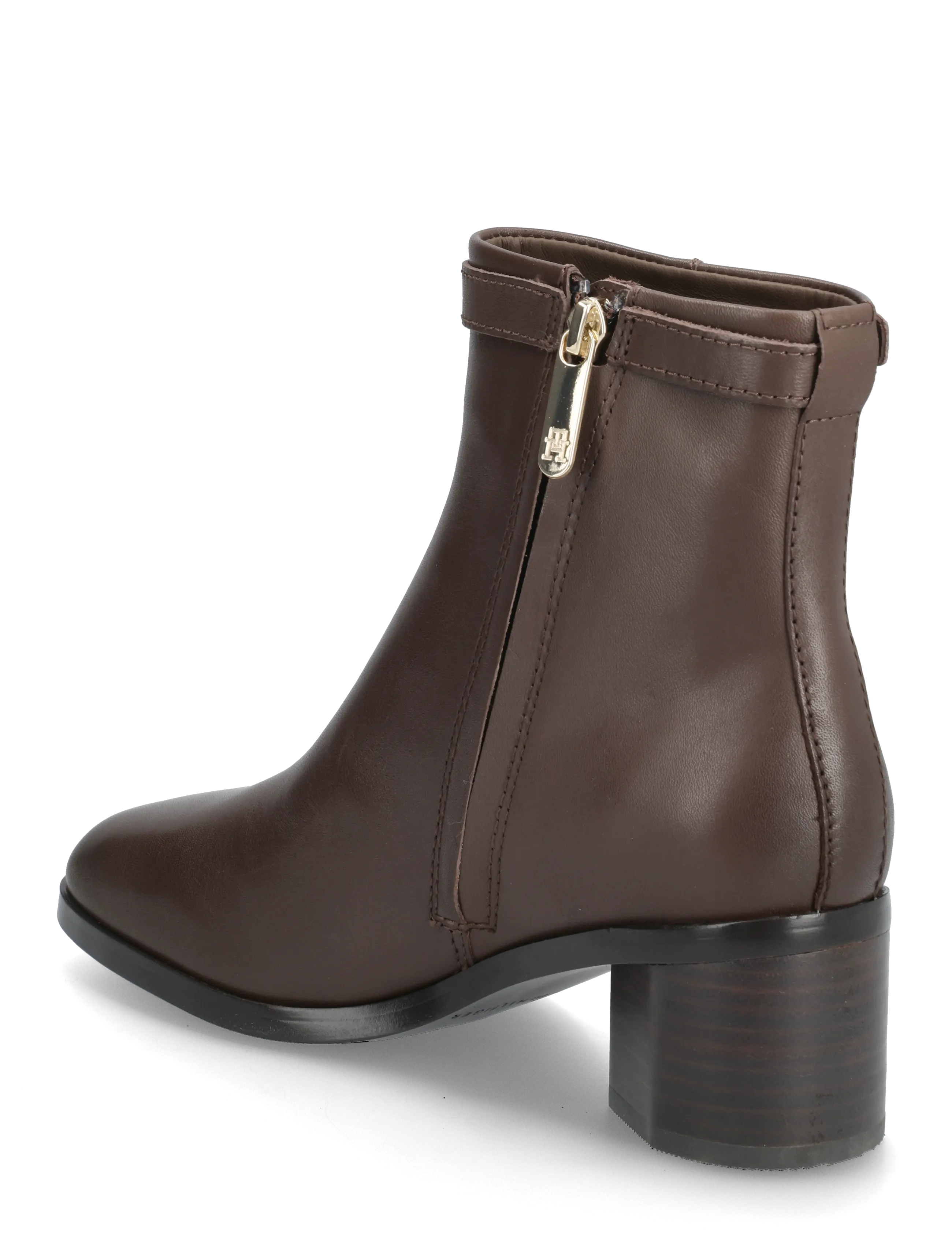 Tommy Hilfiger - TH BUCKLE RIDING MID HEEL BOOTIE - støvletter - legacy brown - 2