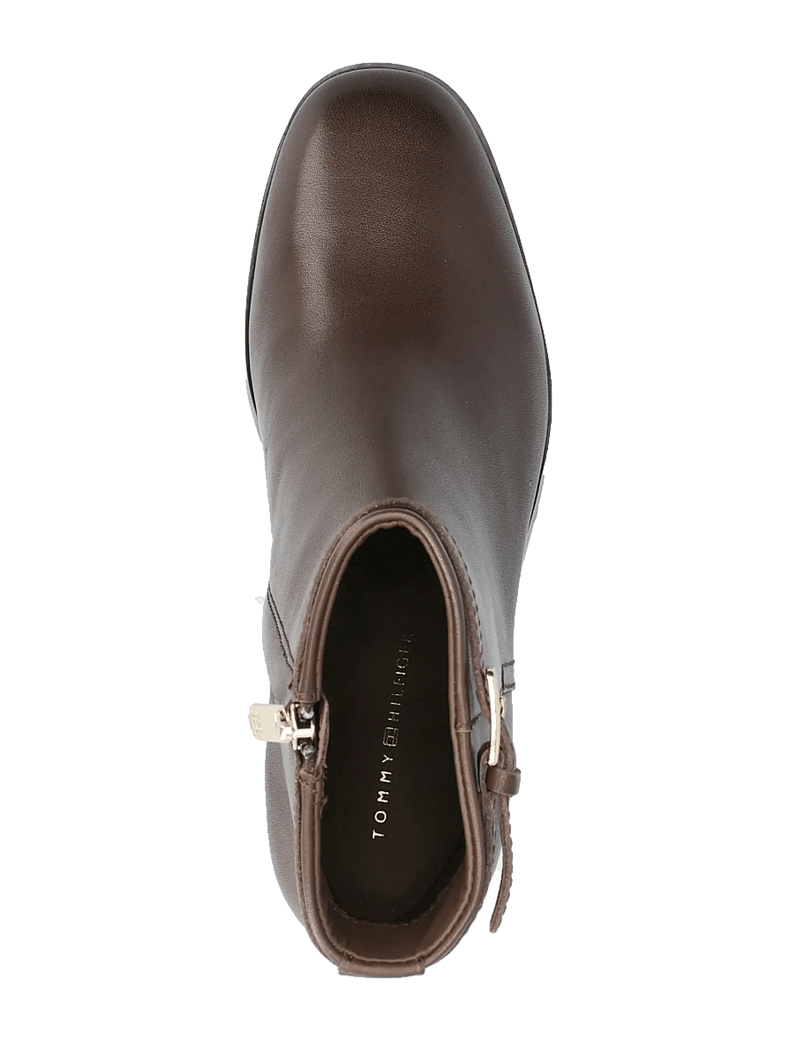Tommy Hilfiger - TH BUCKLE RIDING MID HEEL BOOTIE - stiefeletten mit absatz - legacy brown - 3