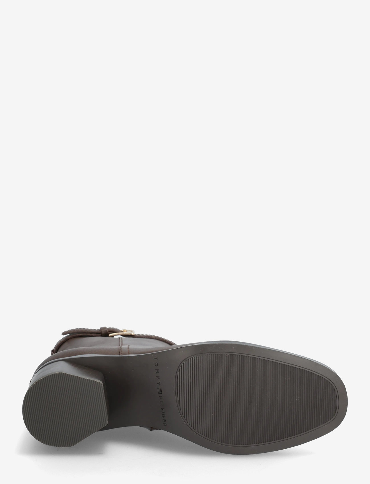 Tommy Hilfiger - TH BUCKLE RIDING MID HEEL BOOTIE - stövletter - legacy brown - 4