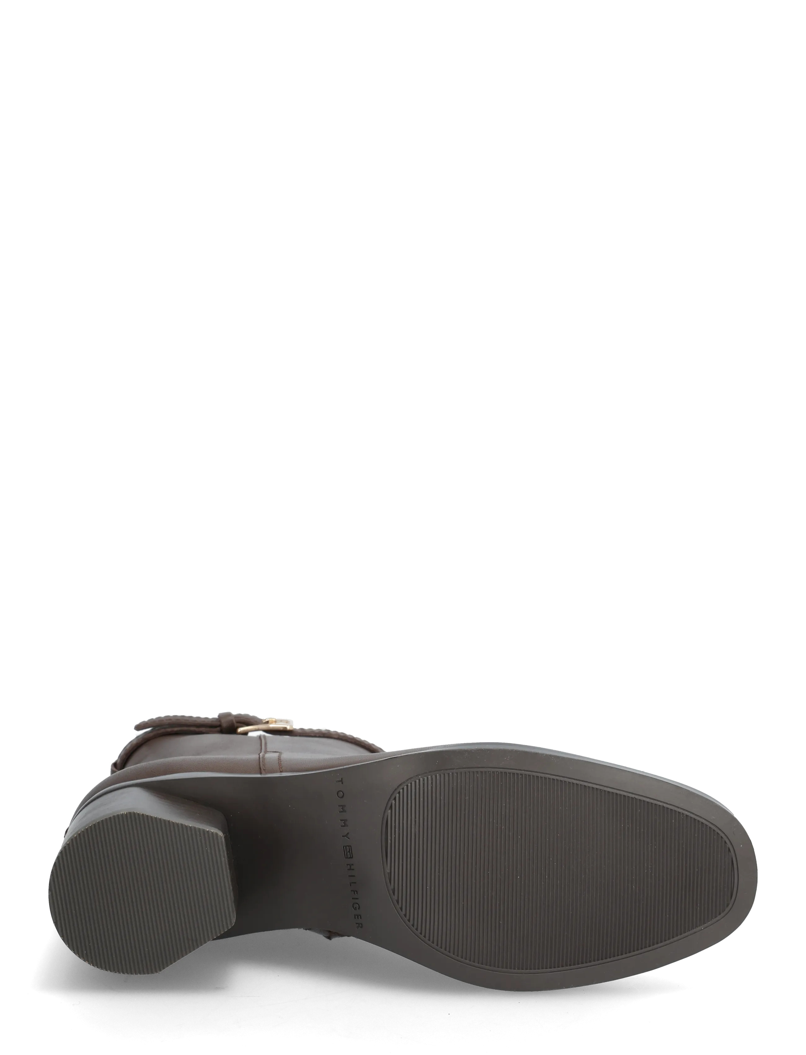 Tommy Hilfiger - TH BUCKLE RIDING MID HEEL BOOTIE - støvletter - legacy brown - 4