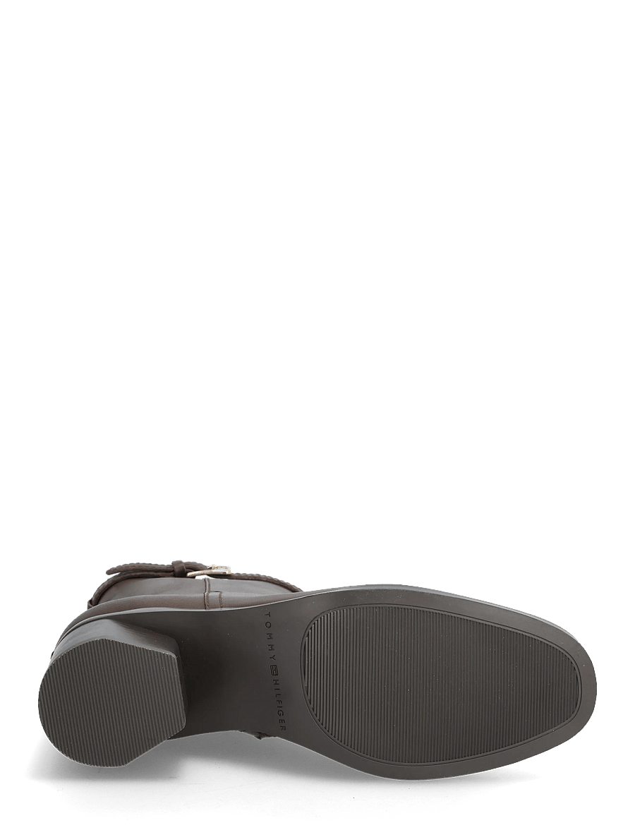 Tommy Hilfiger - TH BUCKLE RIDING MID HEEL BOOTIE - stiefeletten mit absatz - legacy brown - 4
