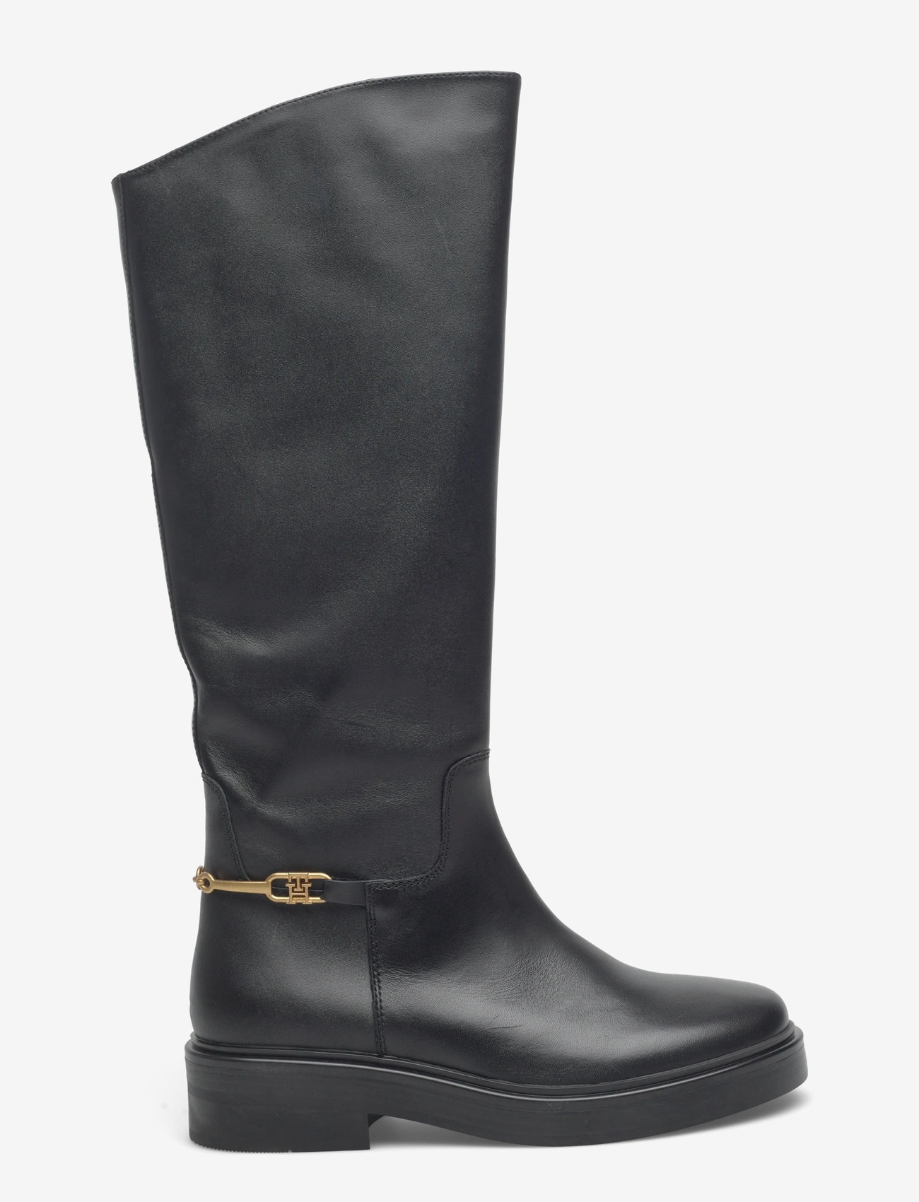 Tommy Hilfiger - TH HORSEBIT RIDING LONG BOOT - langskaftede støvler - black - 1