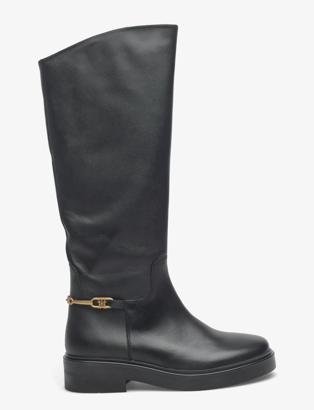 Tommy Hilfiger - TH HORSEBIT RIDING LONG BOOT - langskaftede støvler - black - 1