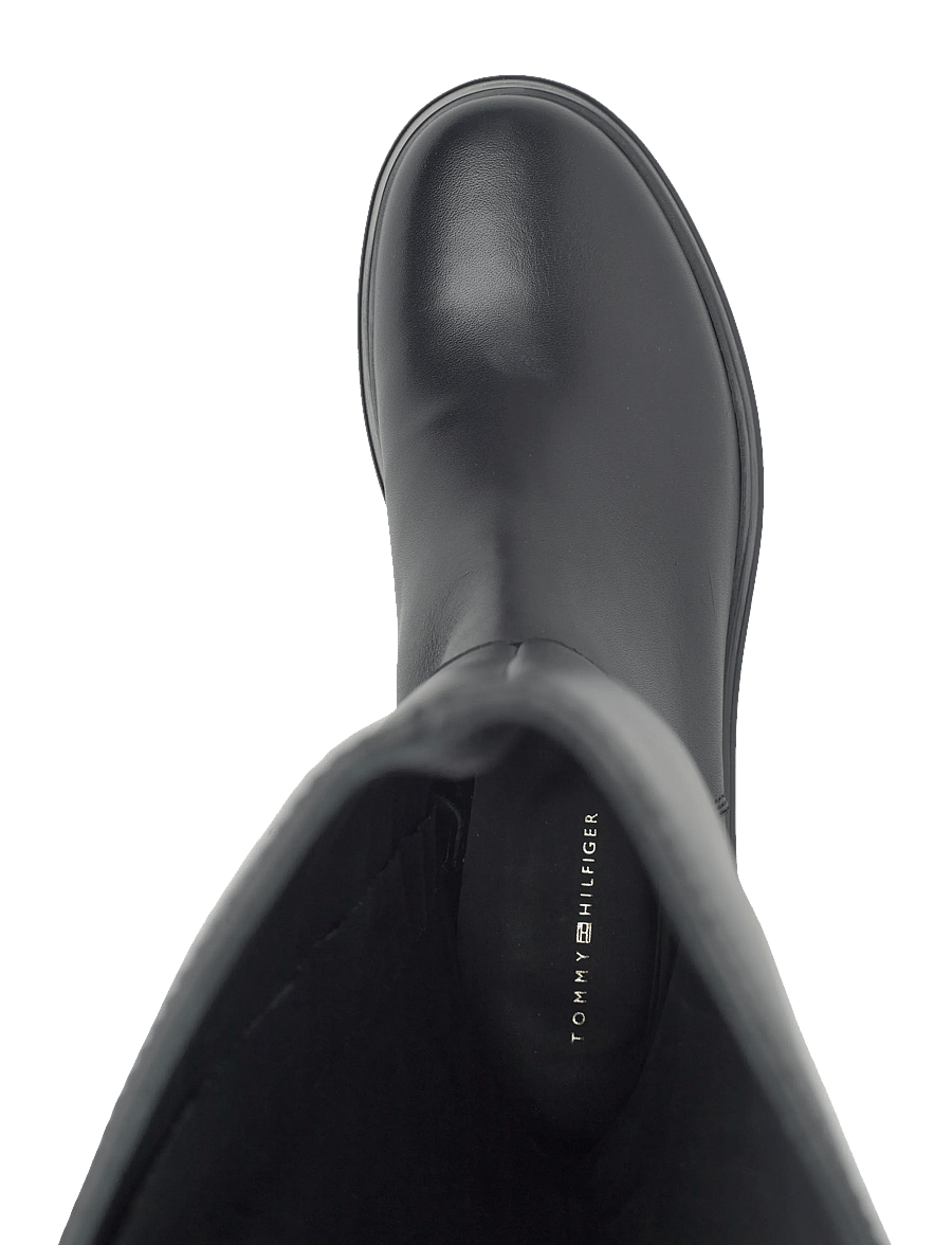 Tommy Hilfiger - TH HORSEBIT RIDING LONG BOOT - kniehohe stiefel - black - 3