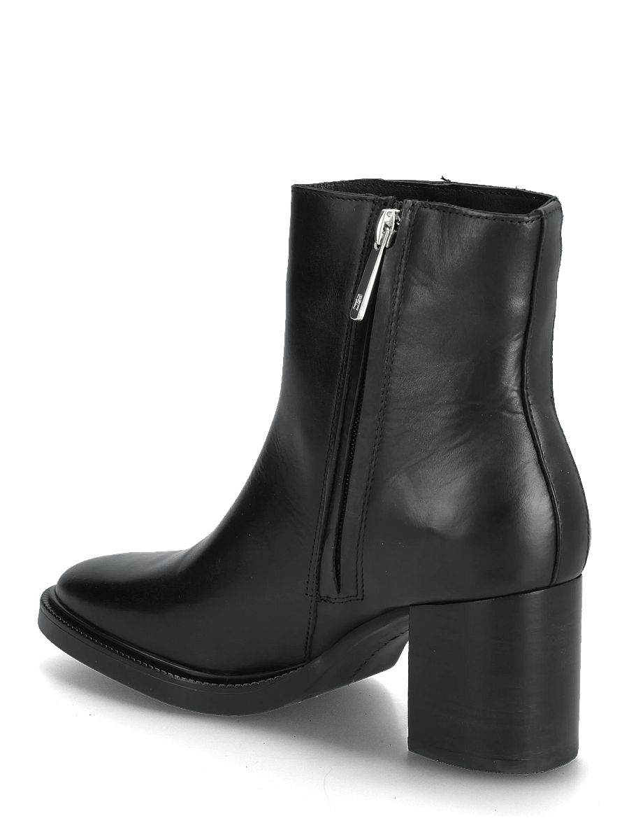 Tommy Hilfiger - STACKED HEEL LEATHER ANKLE BOOT - heeled ankle boots - black - 2