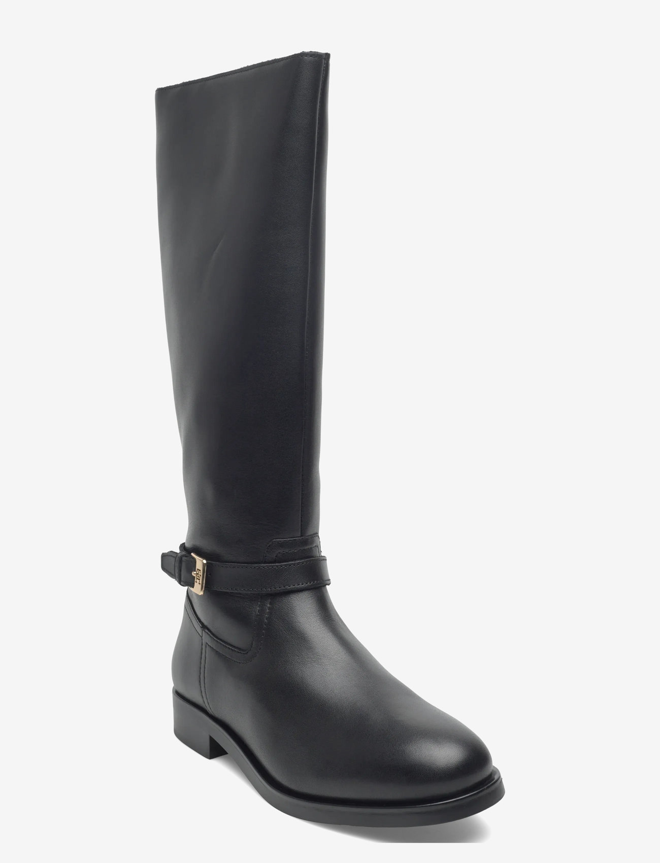Tommy Hilfiger - TH BUCKLE RIDING LTHR LONG BOOT - women - black - 0