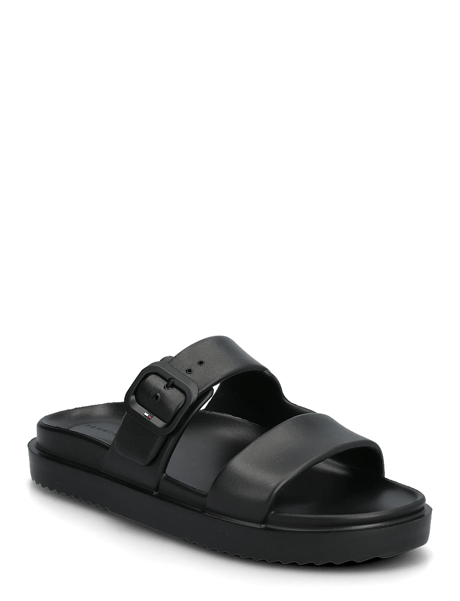 Tommy Hilfiger - TH LIGHT DOUBLE STRAP SANDAL - madalad sandaalid - black - 0