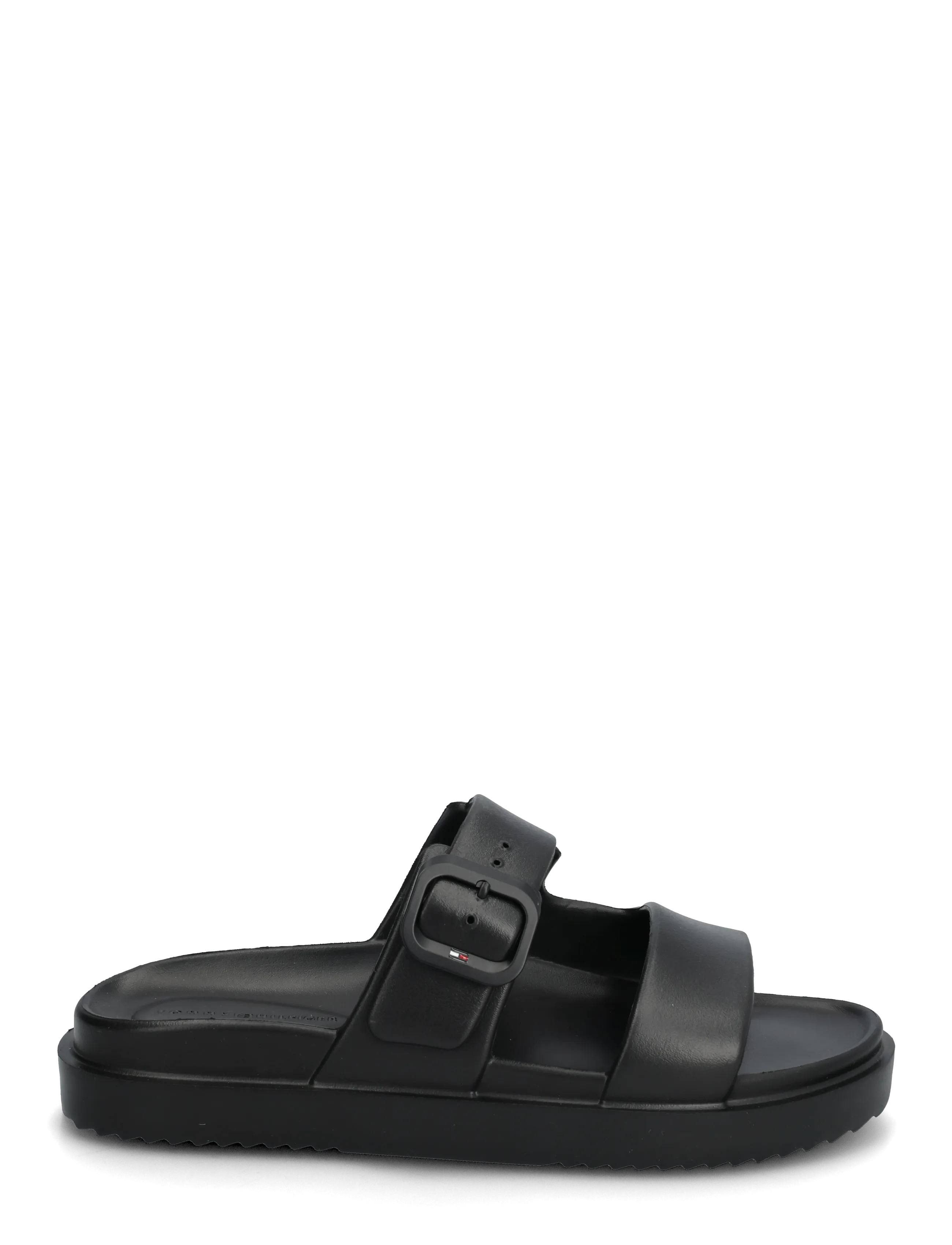 Tommy Hilfiger - TH LIGHT DOUBLE STRAP SANDAL - flade sandaler - black - 1