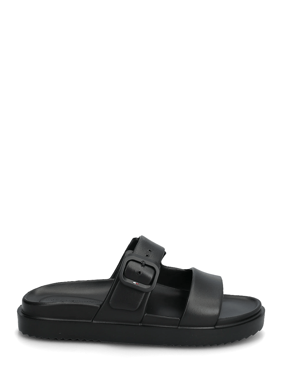 Tommy Hilfiger - TH LIGHT DOUBLE STRAP SANDAL - madalad sandaalid - black - 1