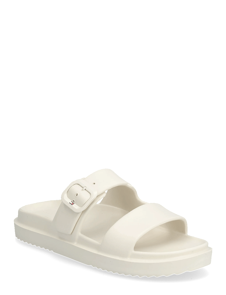 Tommy Hilfiger - TH LIGHT DOUBLE STRAP SANDAL - flache sandalen - soft cream - 0
