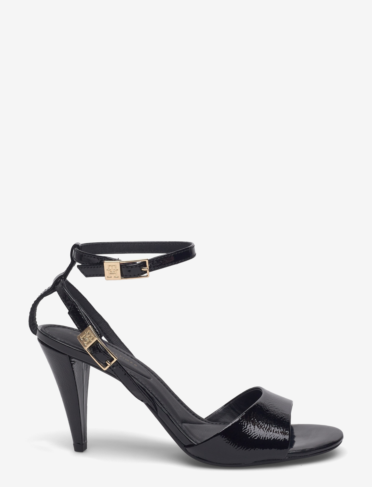 Tommy Hilfiger - TH ELEGANT PATENT SANDAL - lahtised kontsakingad - black - 1