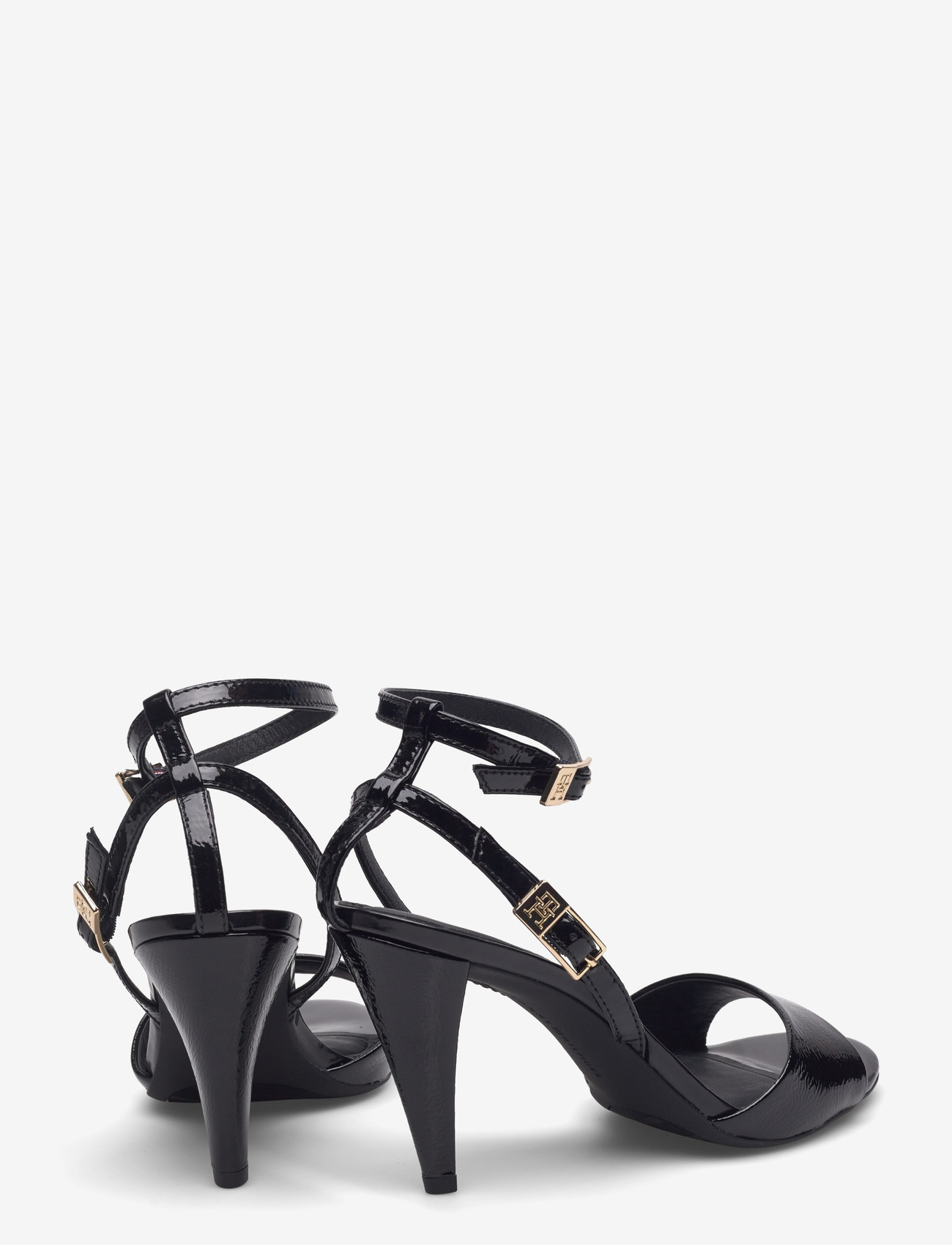 Tommy Hilfiger - TH ELEGANT PATENT SANDAL - lahtised kontsakingad - black - 4