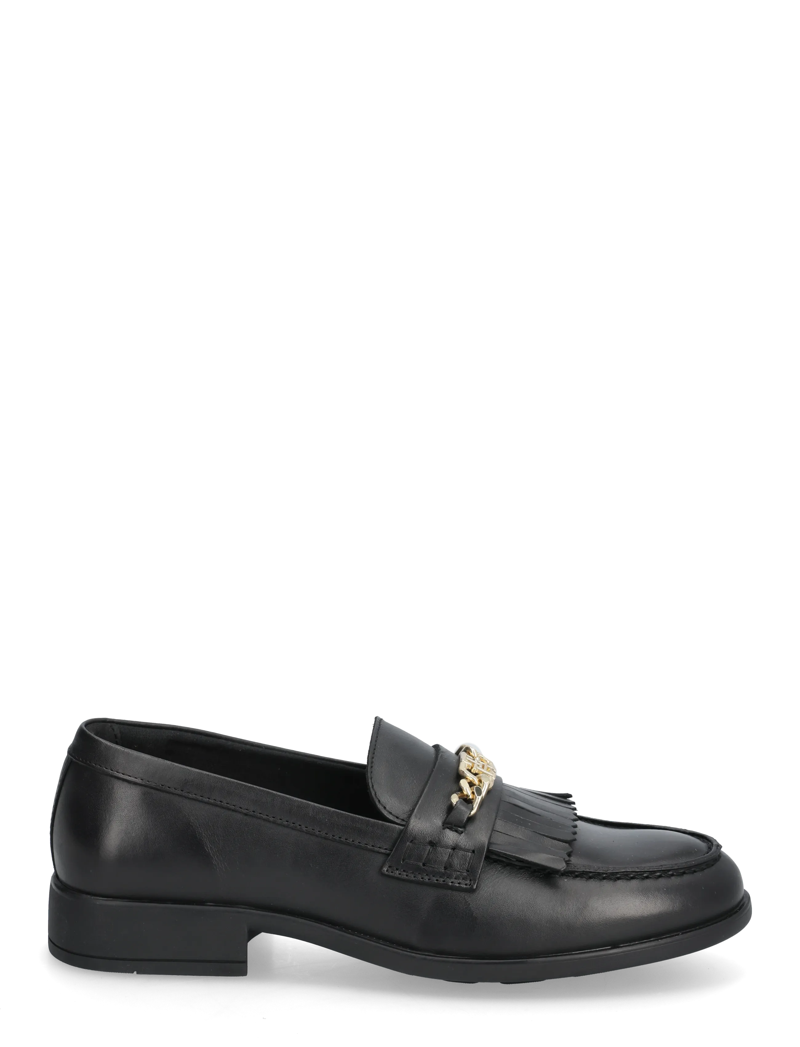 Tommy Hilfiger - TH CHAIN FRINGE LEATHER LOAFER - fashion trends - black - 1