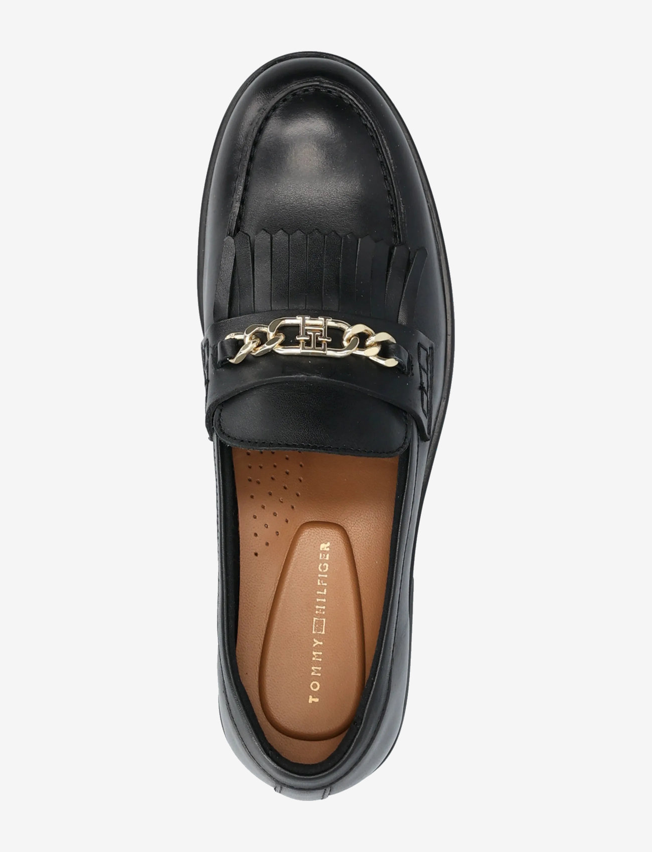Tommy Hilfiger - TH CHAIN FRINGE LEATHER LOAFER - besondere anlässe - black - 3