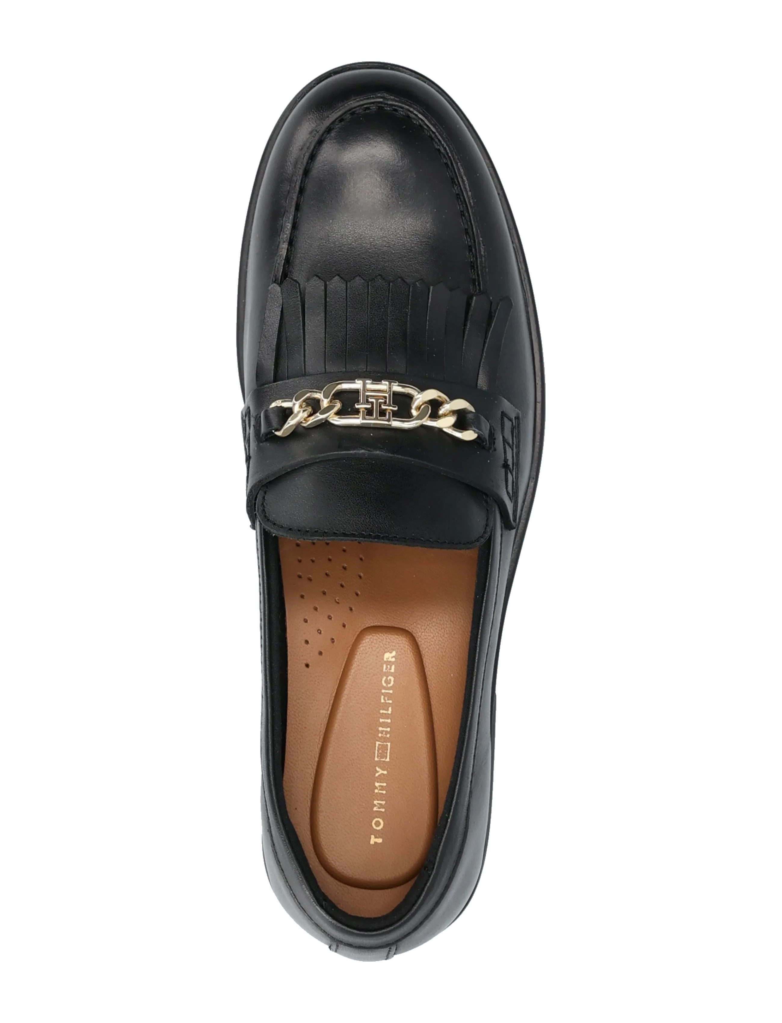 Tommy Hilfiger - TH CHAIN FRINGE LEATHER LOAFER - fashion trends - black - 3