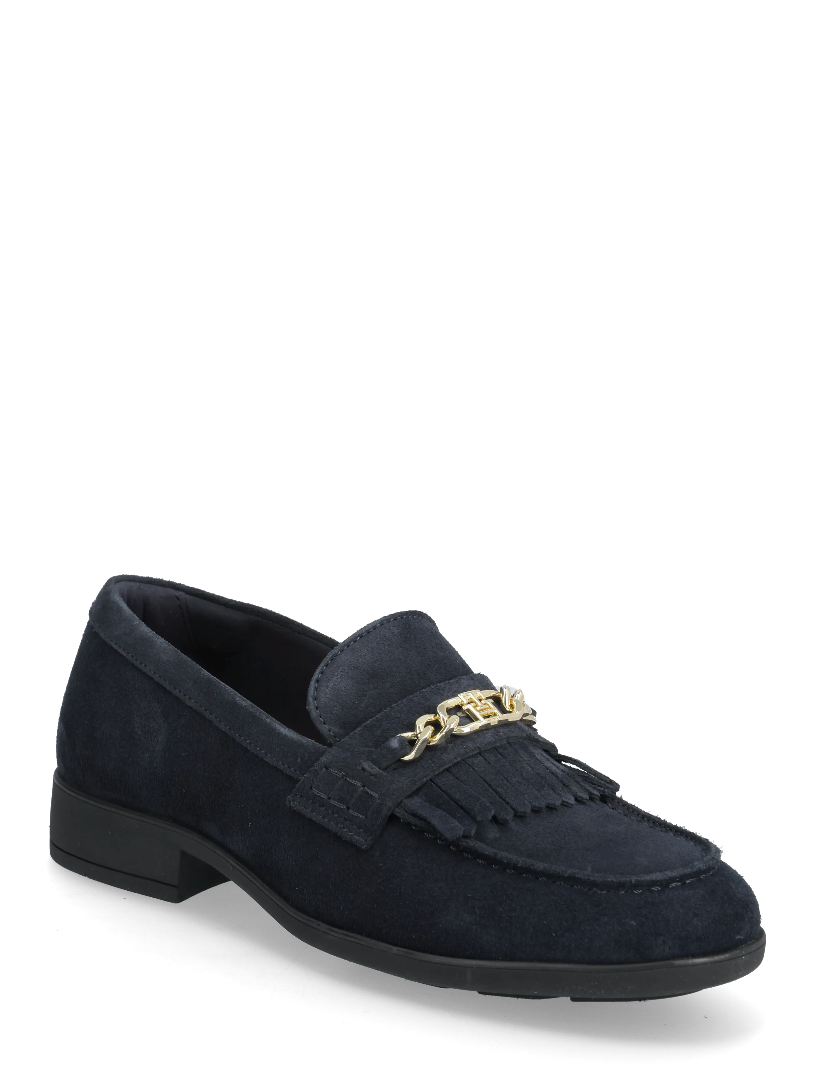 Tommy Hilfiger TH CHAIN FRINGE SUEDE LOAFER - Loafers - SPACE BLUE / navy