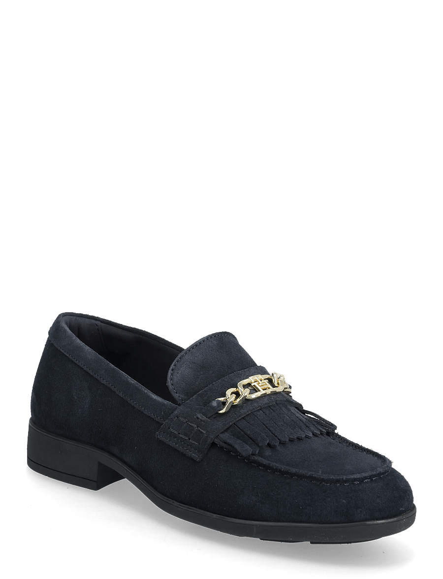 Tommy Hilfiger - TH CHAIN FRINGE SUEDE LOAFER - modetrends - space blue - 0