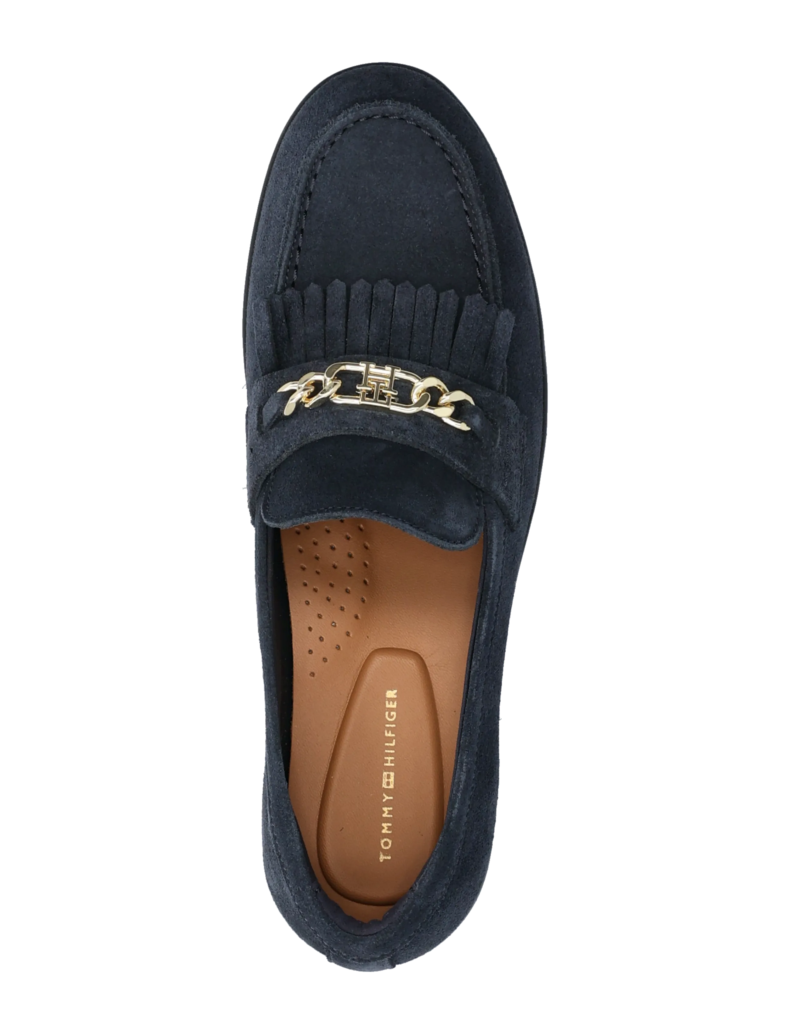 Tommy Hilfiger - TH CHAIN FRINGE SUEDE LOAFER - mode trends - space blue - 3