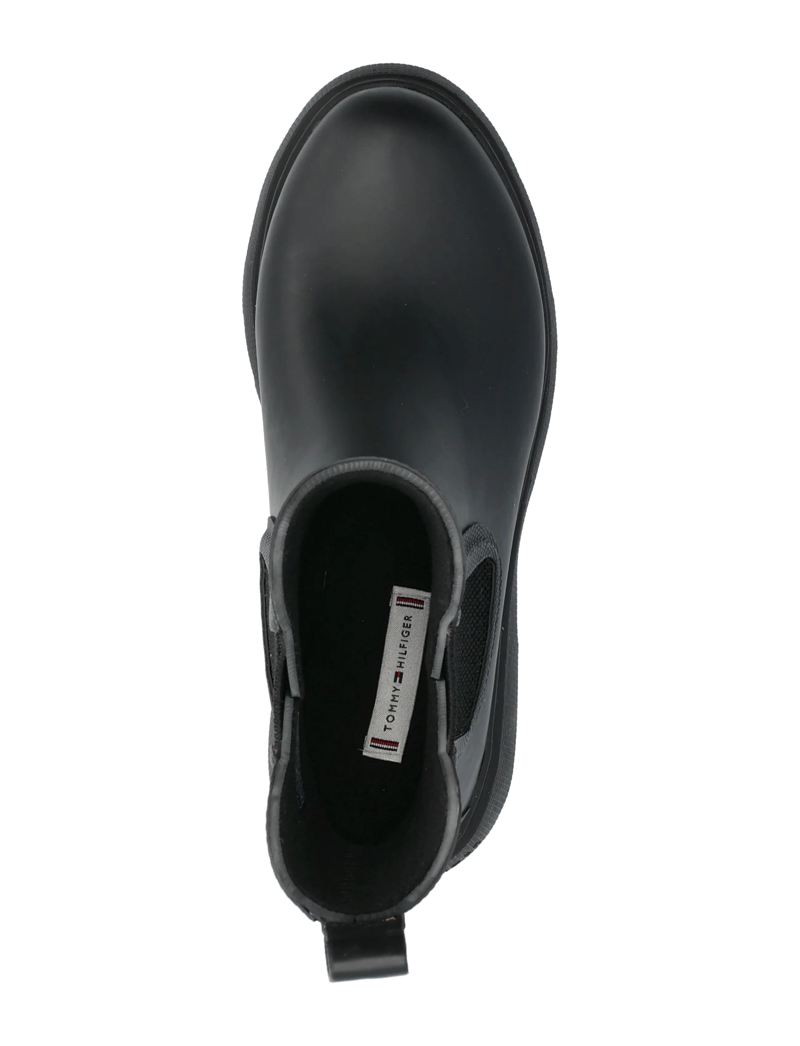 Tommy Hilfiger - FLAG ANKLE RAINBOOT WARM LINING - flache stiefeletten - black - 3