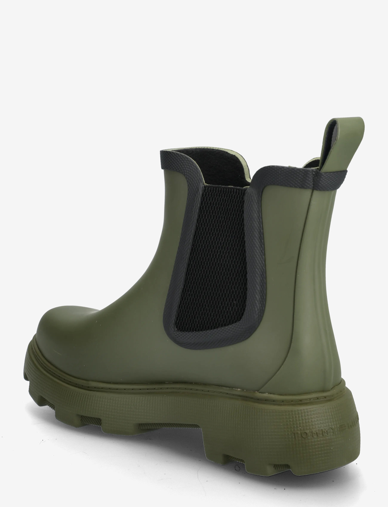 Tommy Hilfiger - FLAG ANKLE RAINBOOT WARM LINING - flache stiefeletten - huntsman green - 2