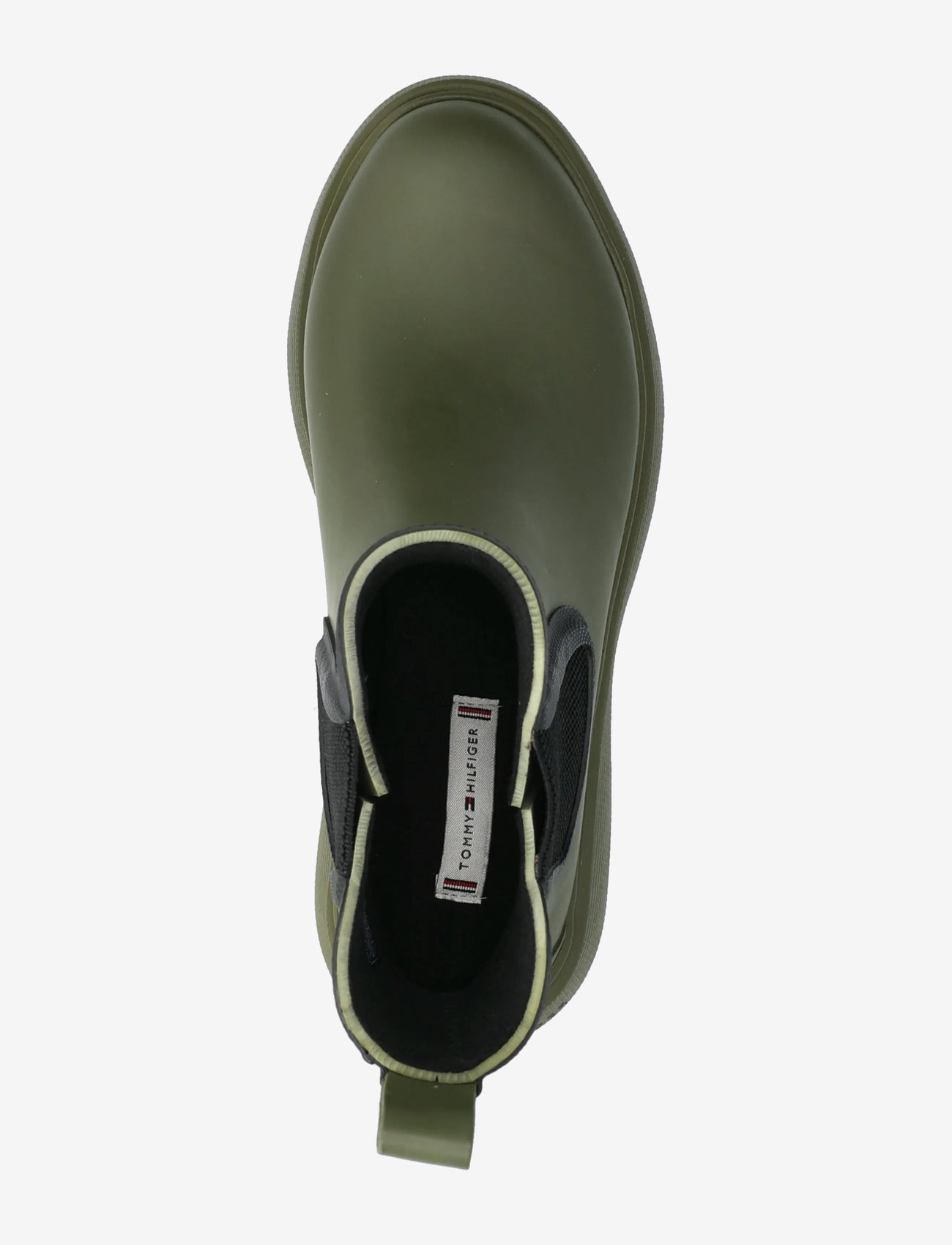 Tommy Hilfiger - FLAG ANKLE RAINBOOT WARM LINING - flache stiefeletten - huntsman green - 3