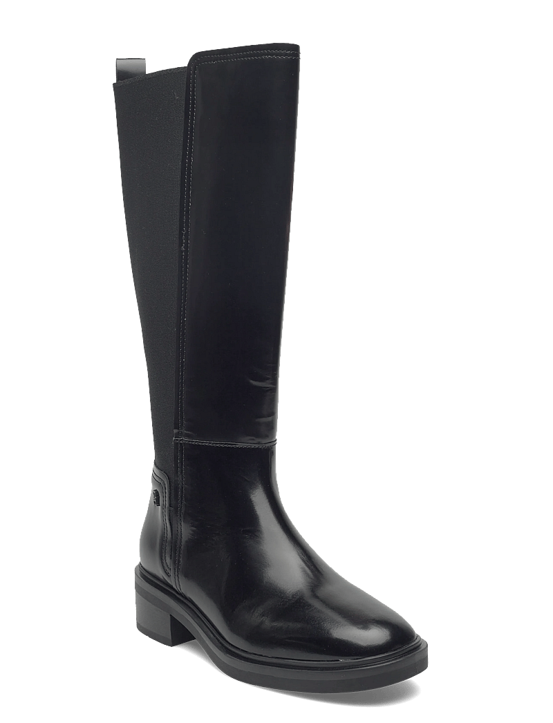 Tommy Hilfiger - TH MINIMAL ABRASIVATO LONG BOOT - knähöga stövlar - black - 0