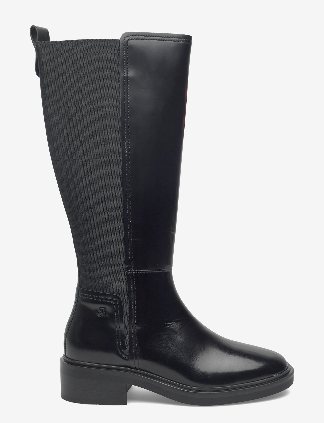 Tommy Hilfiger - TH MINIMAL ABRASIVATO LONG BOOT - knähöga stövlar - black - 1