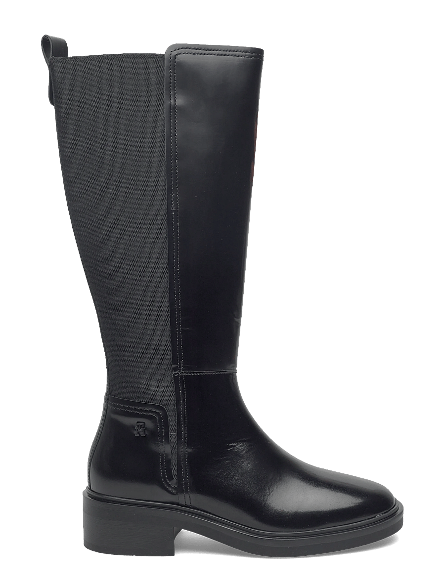 Tommy Hilfiger - TH MINIMAL ABRASIVATO LONG BOOT - kniehohe stiefel - black - 1