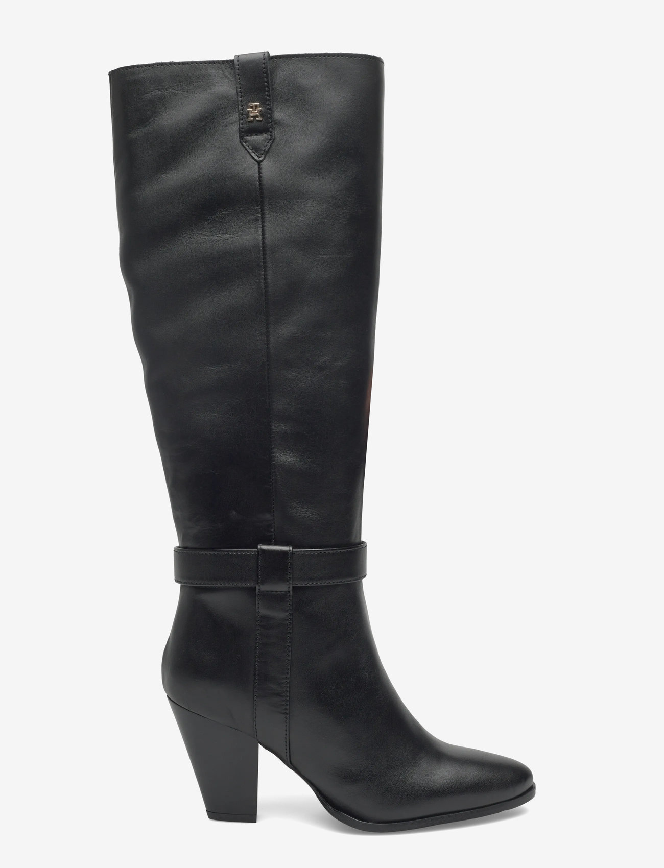Tommy Hilfiger - TH T-STRAP LTHR POINTY LONG BOOT - damen - black - 1