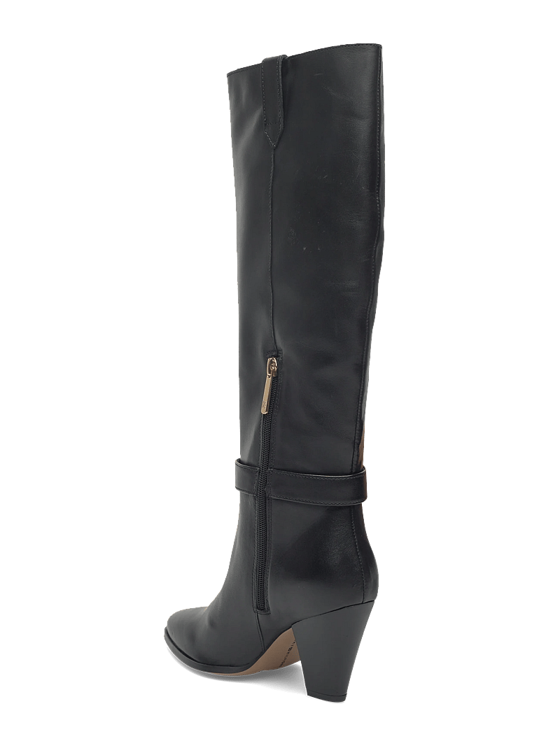 Tommy Hilfiger - TH T-STRAP LTHR POINTY LONG BOOT - pika säärega saapad - black - 2