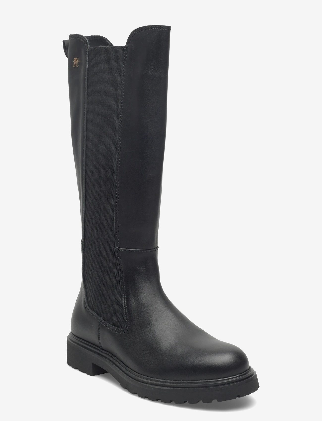 Tommy Hilfiger - TH LTHR CLEATED LONG BOOT - naised - black - 0