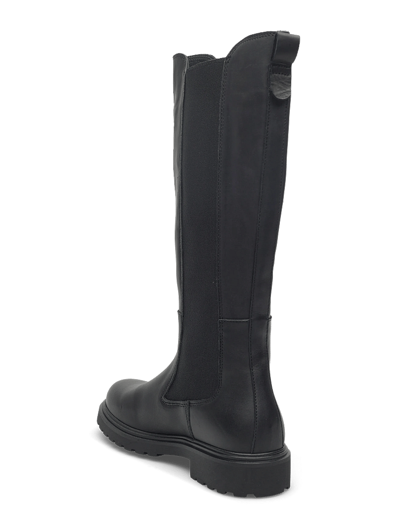 Tommy Hilfiger - TH LTHR CLEATED LONG BOOT - kniehohe stiefel - black - 2