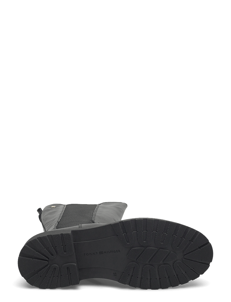 Tommy Hilfiger - TH LTHR CLEATED LONG BOOT - kniehohe stiefel - black - 4
