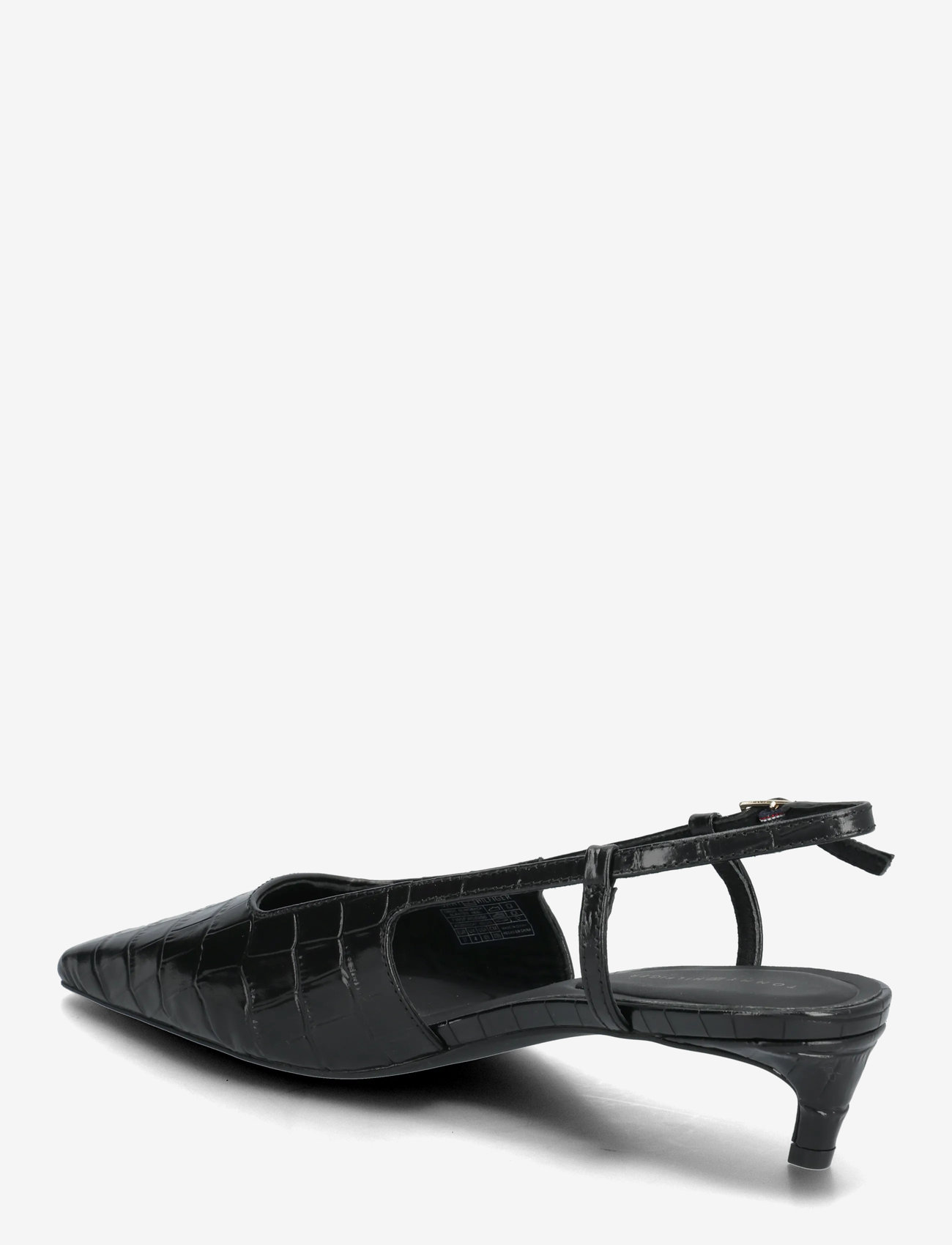 Tommy Hilfiger - CROC SLINGBACK SLANTED HEEL - heeled slingbacks - black - 2