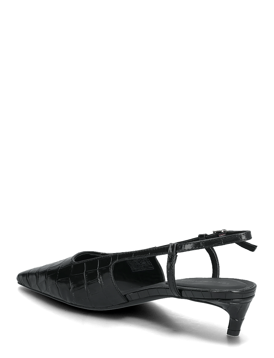 Tommy Hilfiger - CROC SLINGBACK SLANTED HEEL - slingbacks med hæle - black - 2