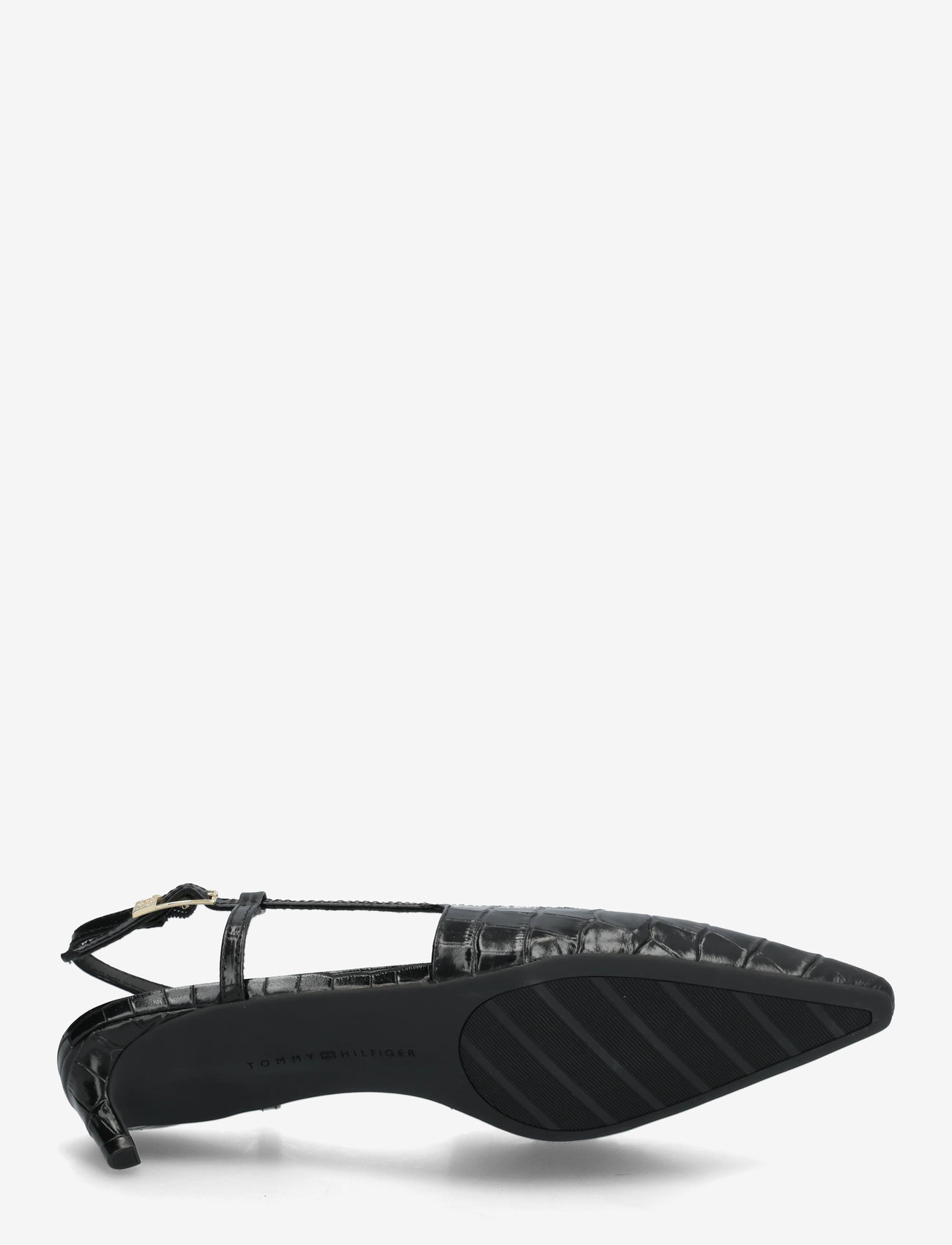 Tommy Hilfiger - CROC SLINGBACK SLANTED HEEL - heeled slingbacks - black - 4